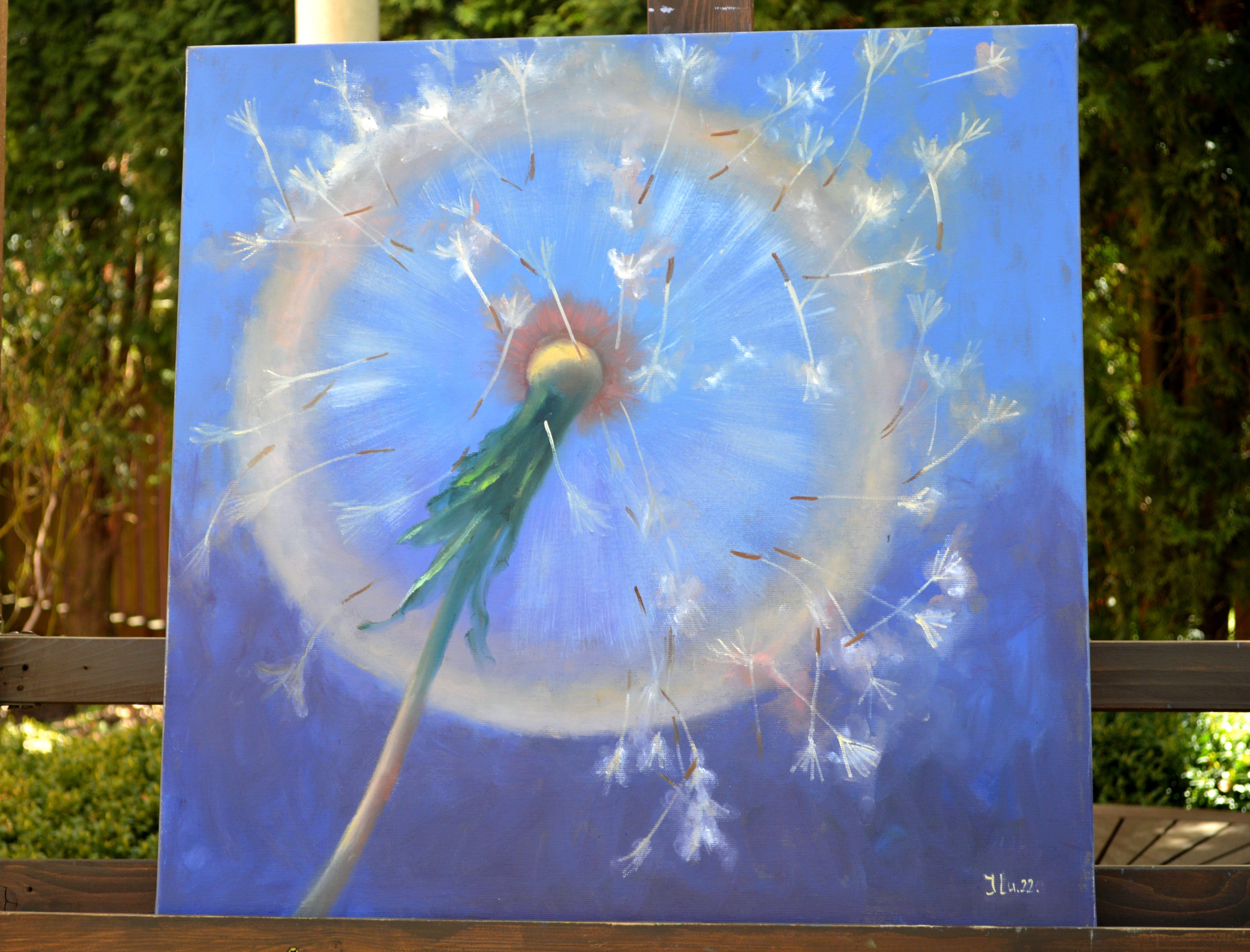 Dandelions in flight 60X60 For Sale 9