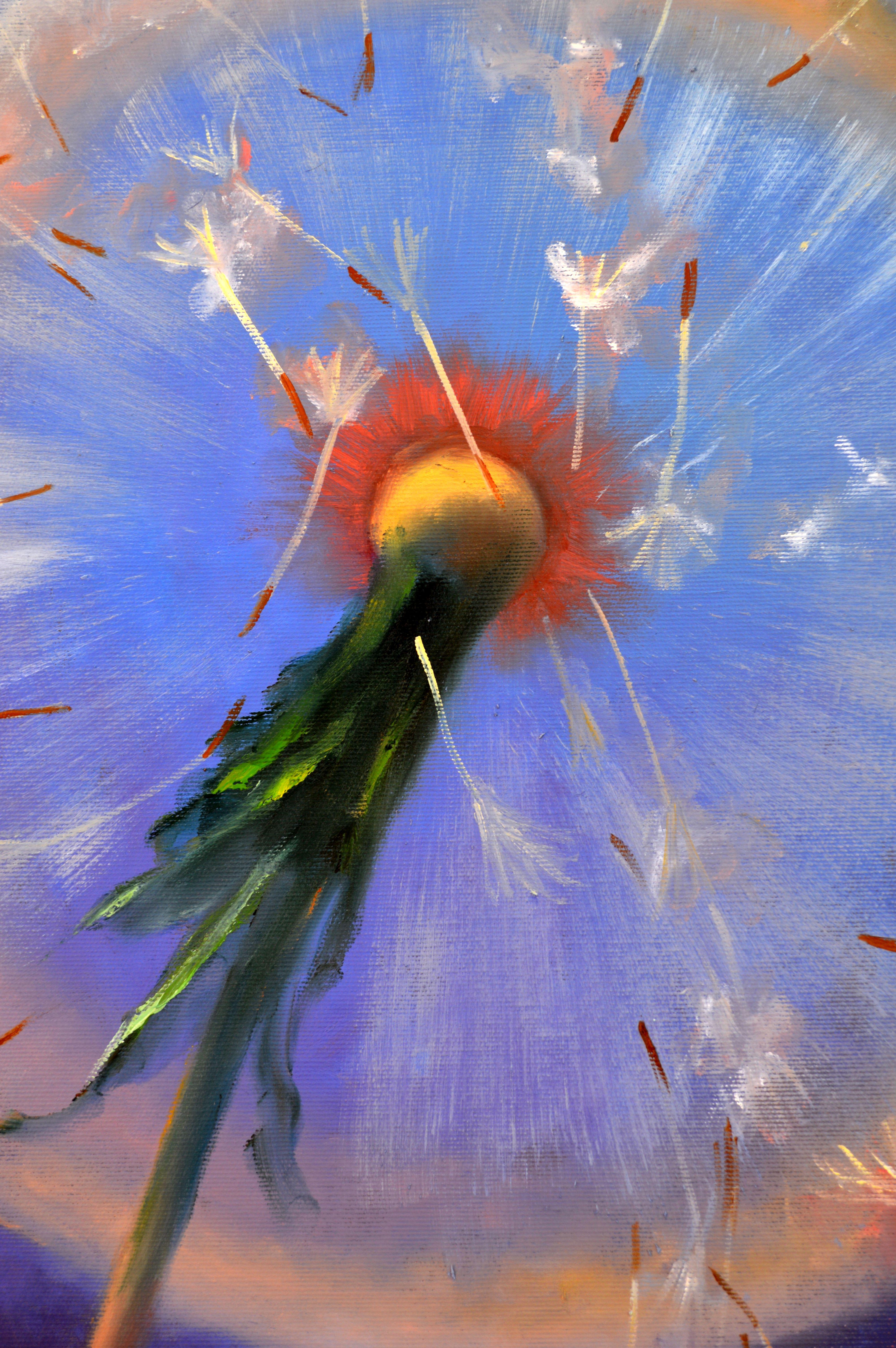 Dandelions in flight 60X60 For Sale 10