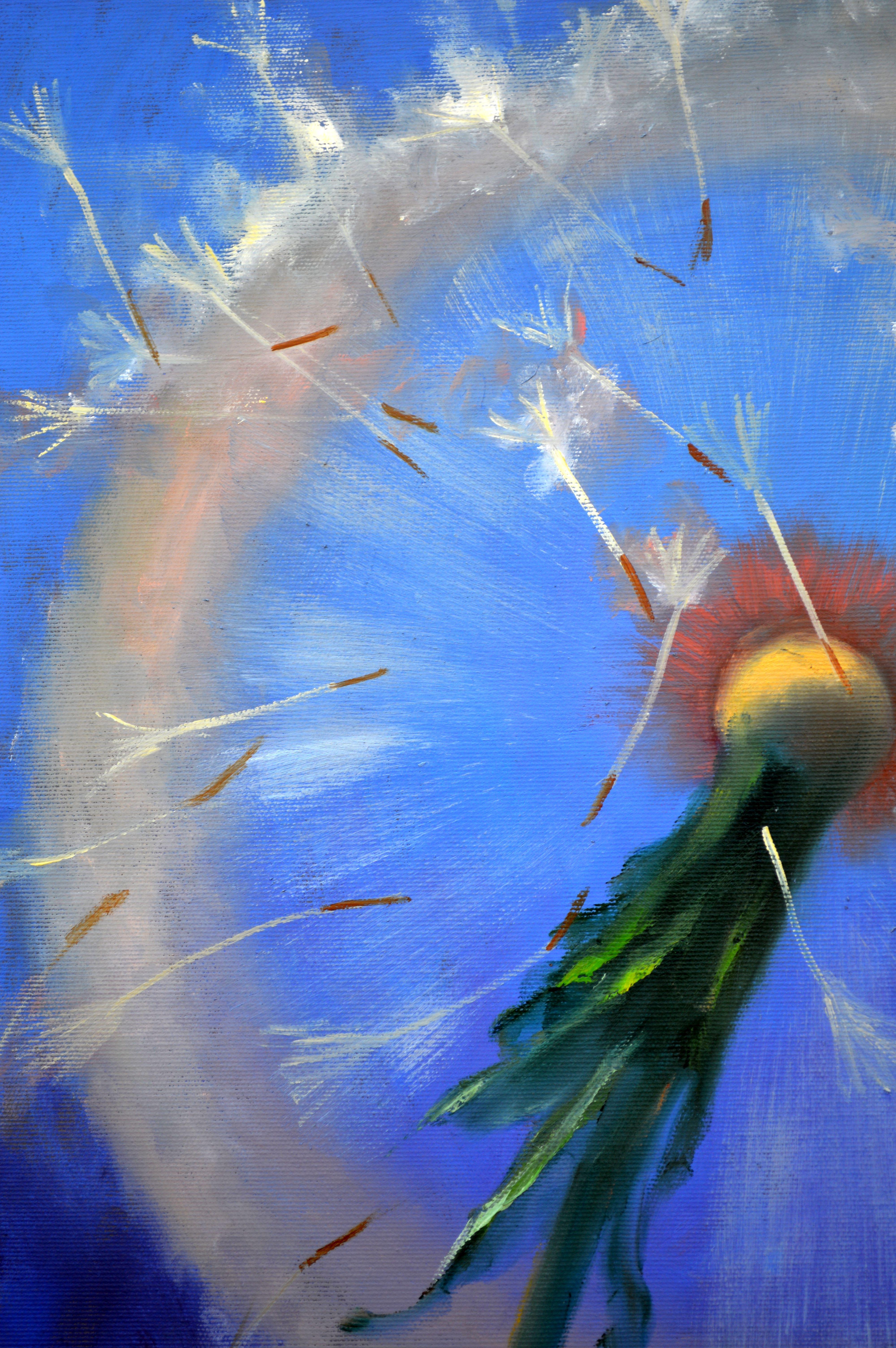 Dandelions in flight 60X60 For Sale 15