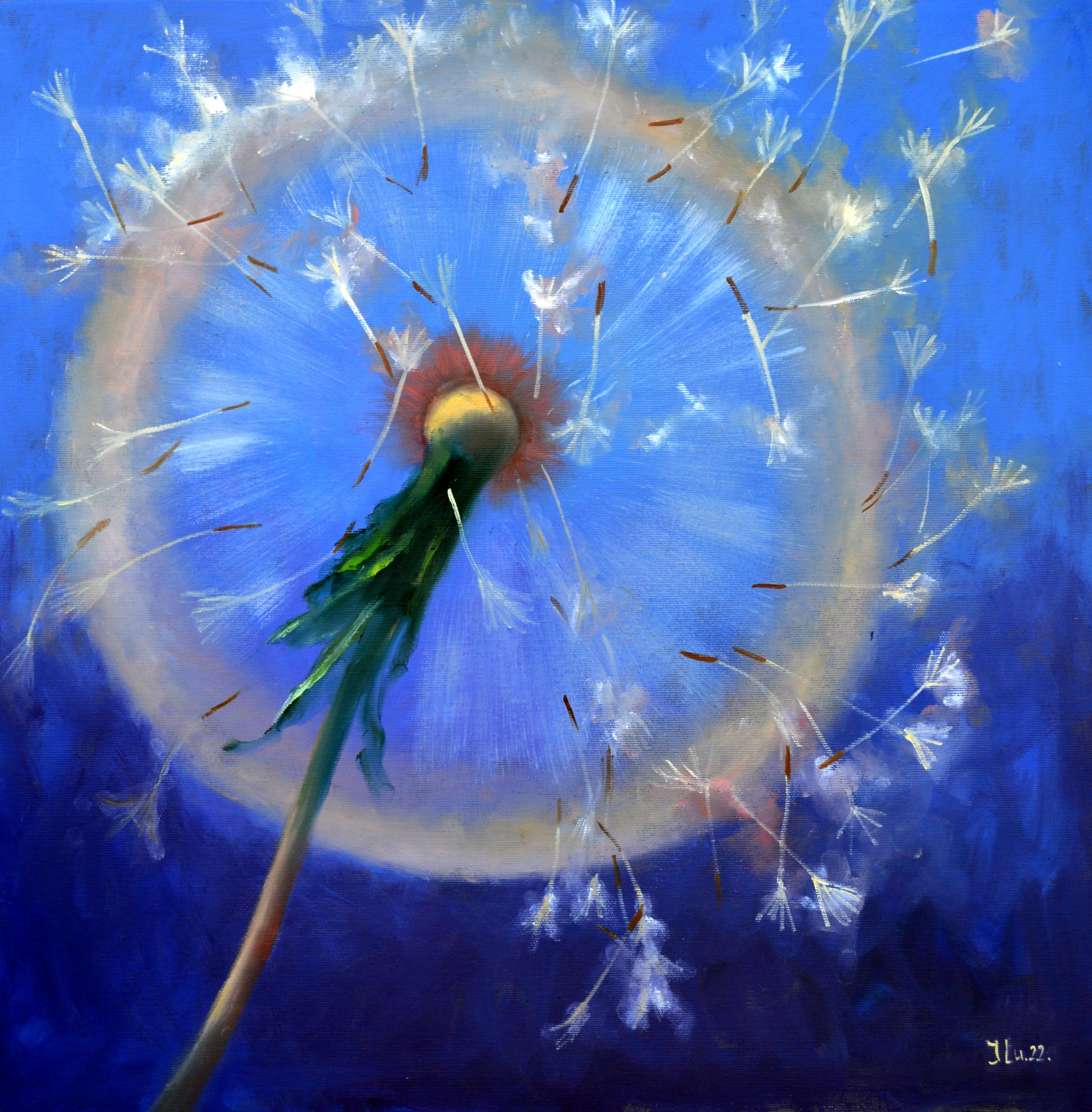 Dandelions in flight 60X60