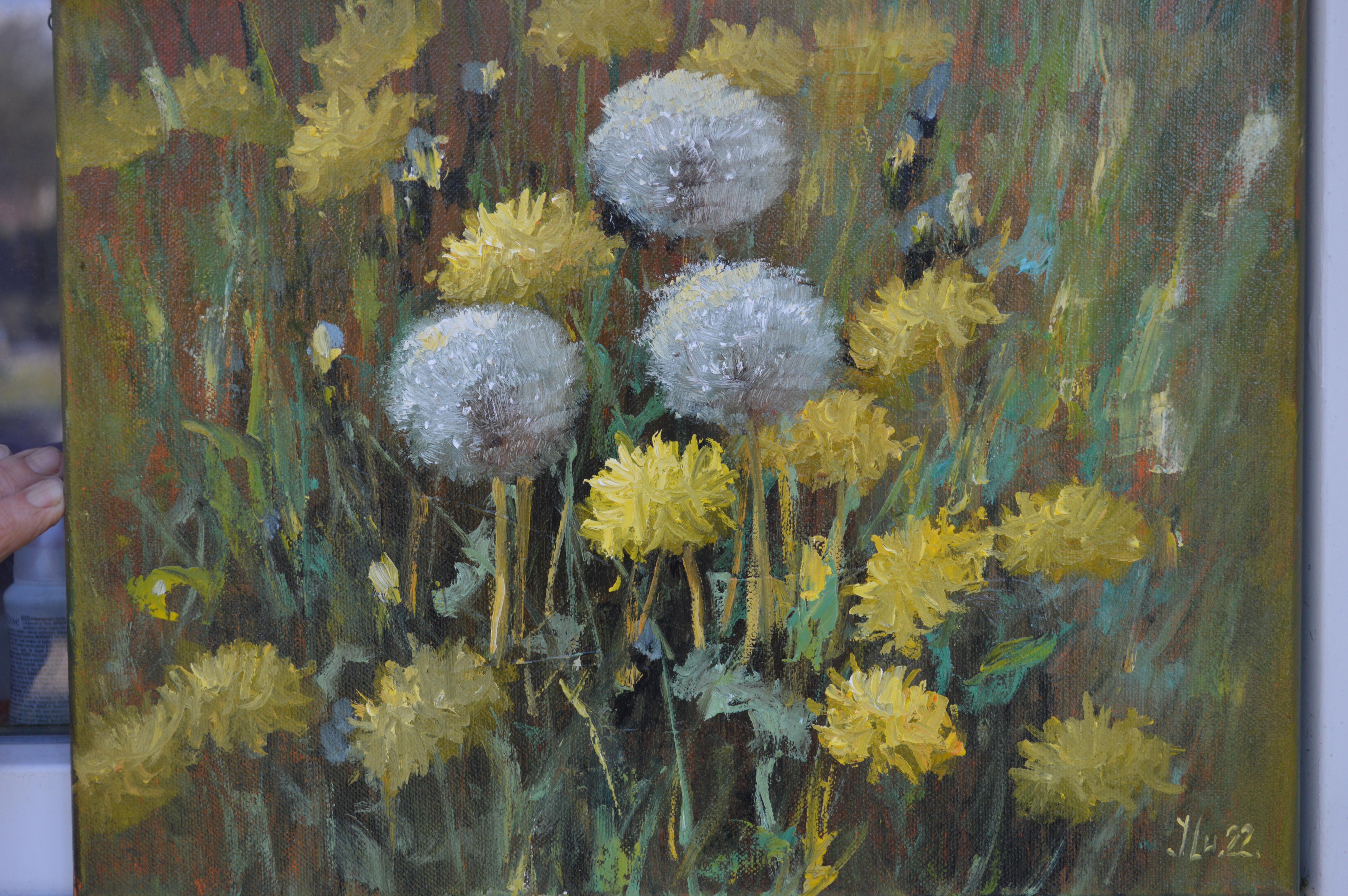 Löwenzahn auf der Wiese 30X40 im Angebot 2