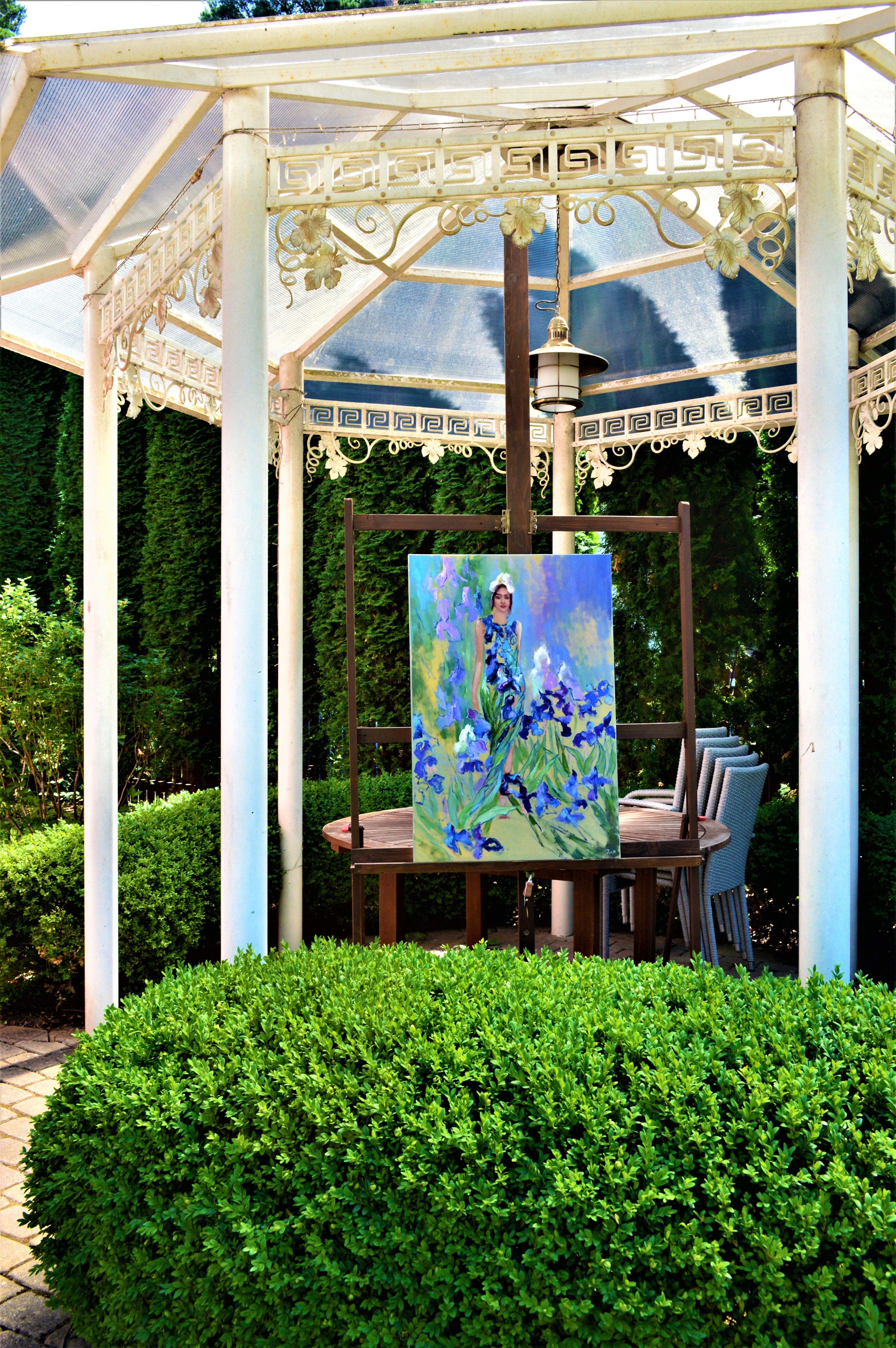 Abito con iris - Painting di Elena Lukina