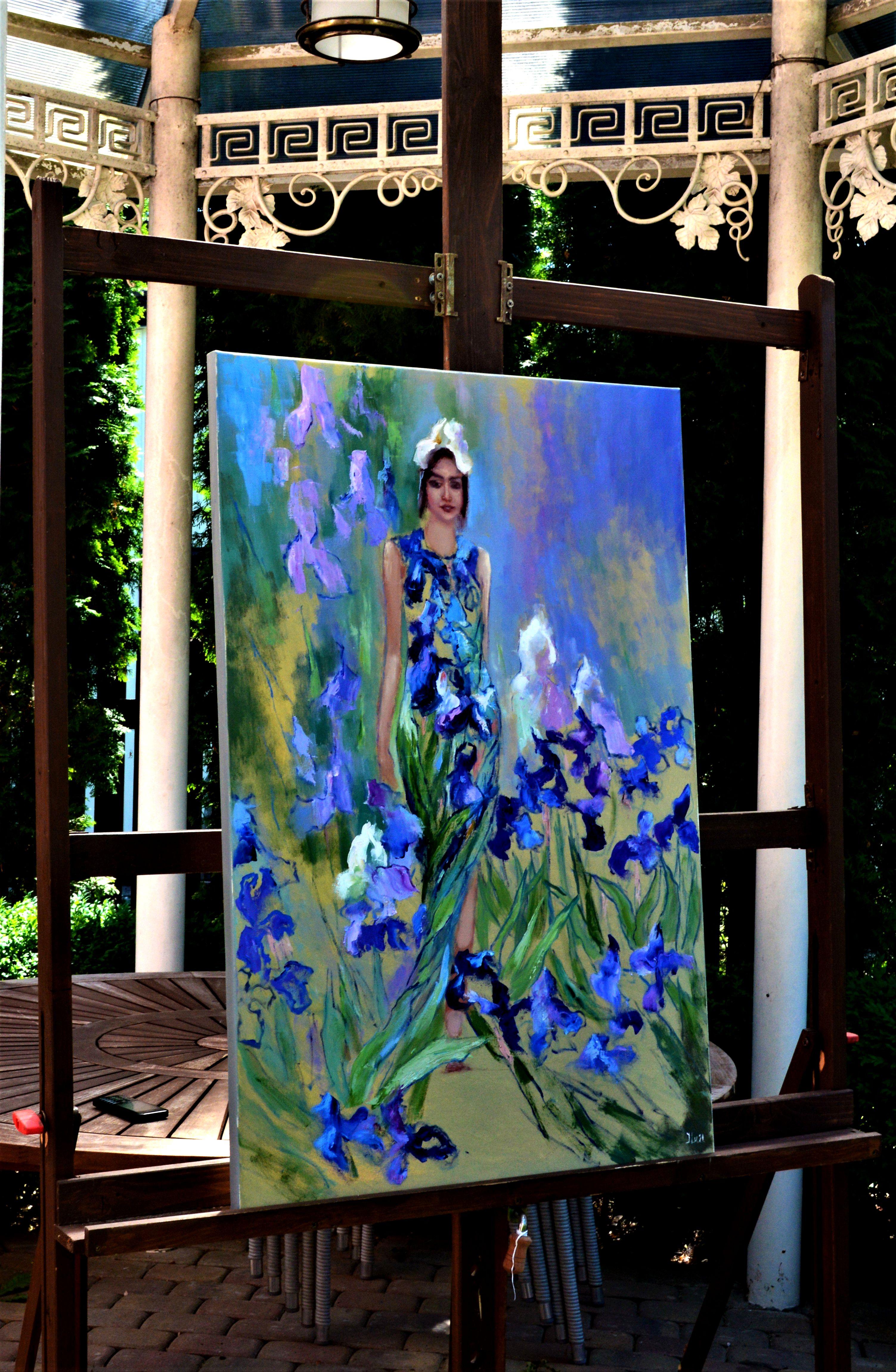 Abito con iris - Painting Espressionista di Elena Lukina