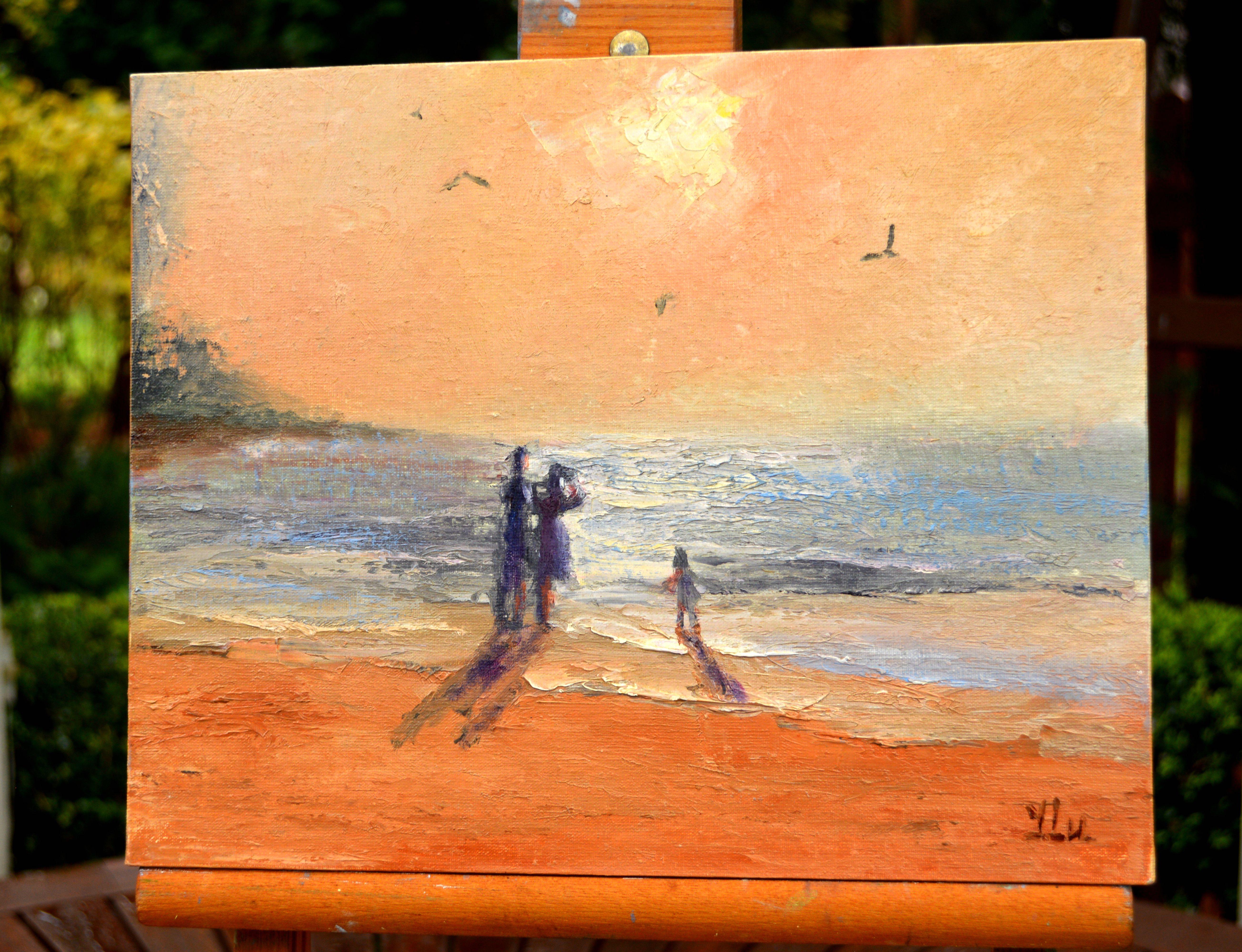 During Sunset - Painting by Elena Lukina