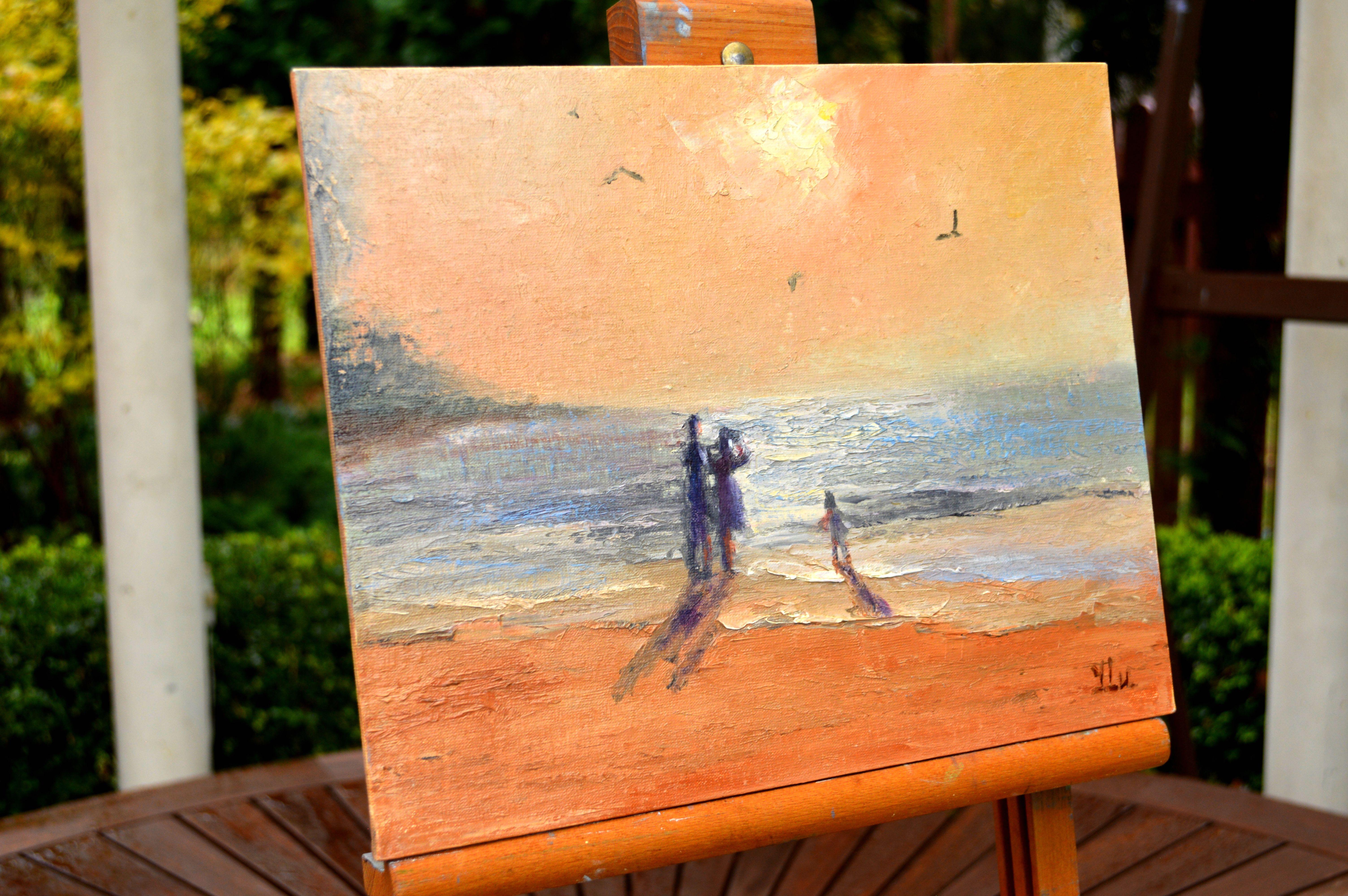 During Sunset - Expressionist Painting by Elena Lukina