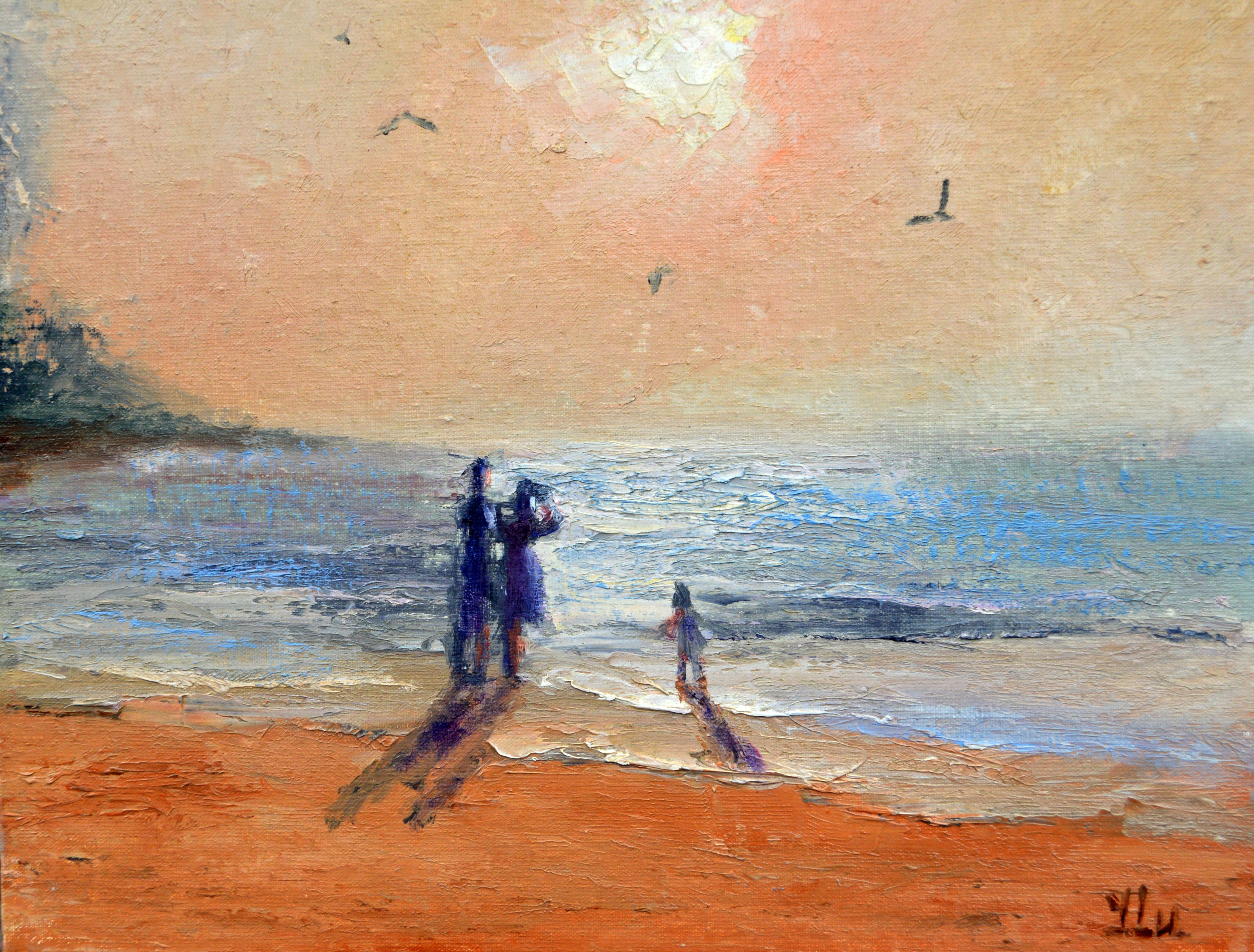 Elena Lukina Landscape Painting - During Sunset