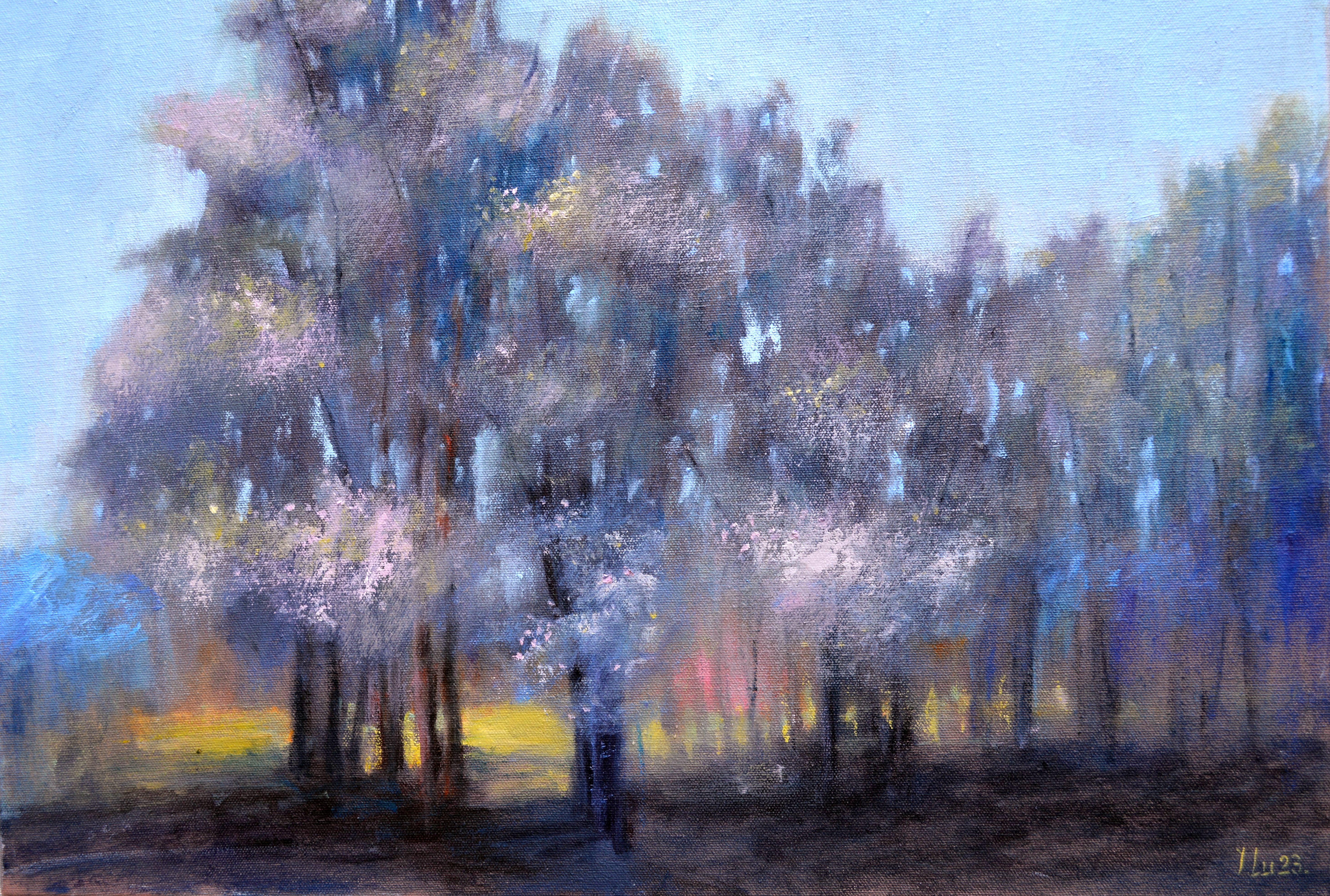 Elena Lukina Landscape Painting – Vorfrühling