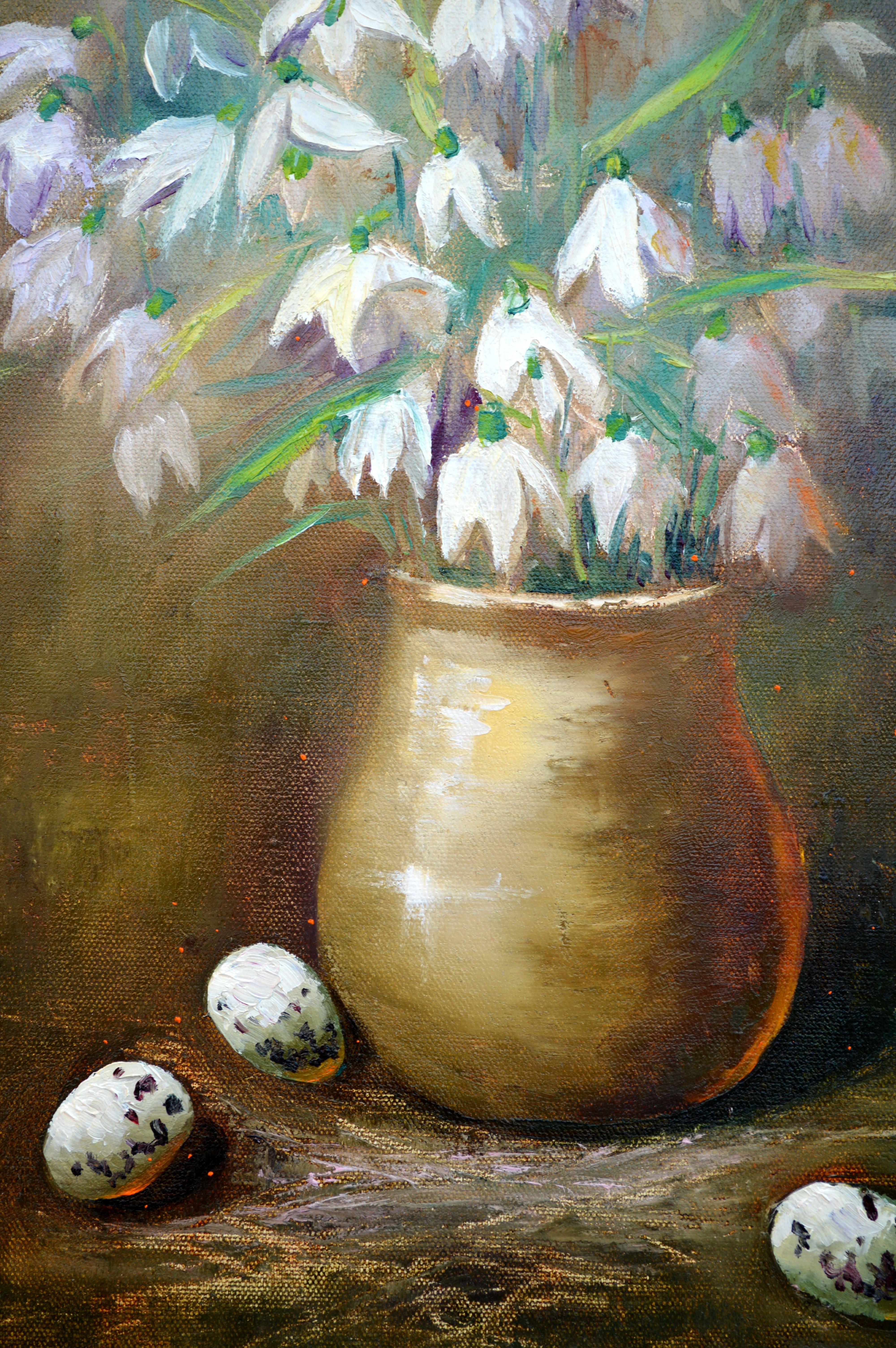 Easter mood - Black Interior Painting by Elena Lukina