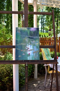 Elena Lukina, "Spring Pond" Contemporary Impressionist Water Oil Painting, 2023