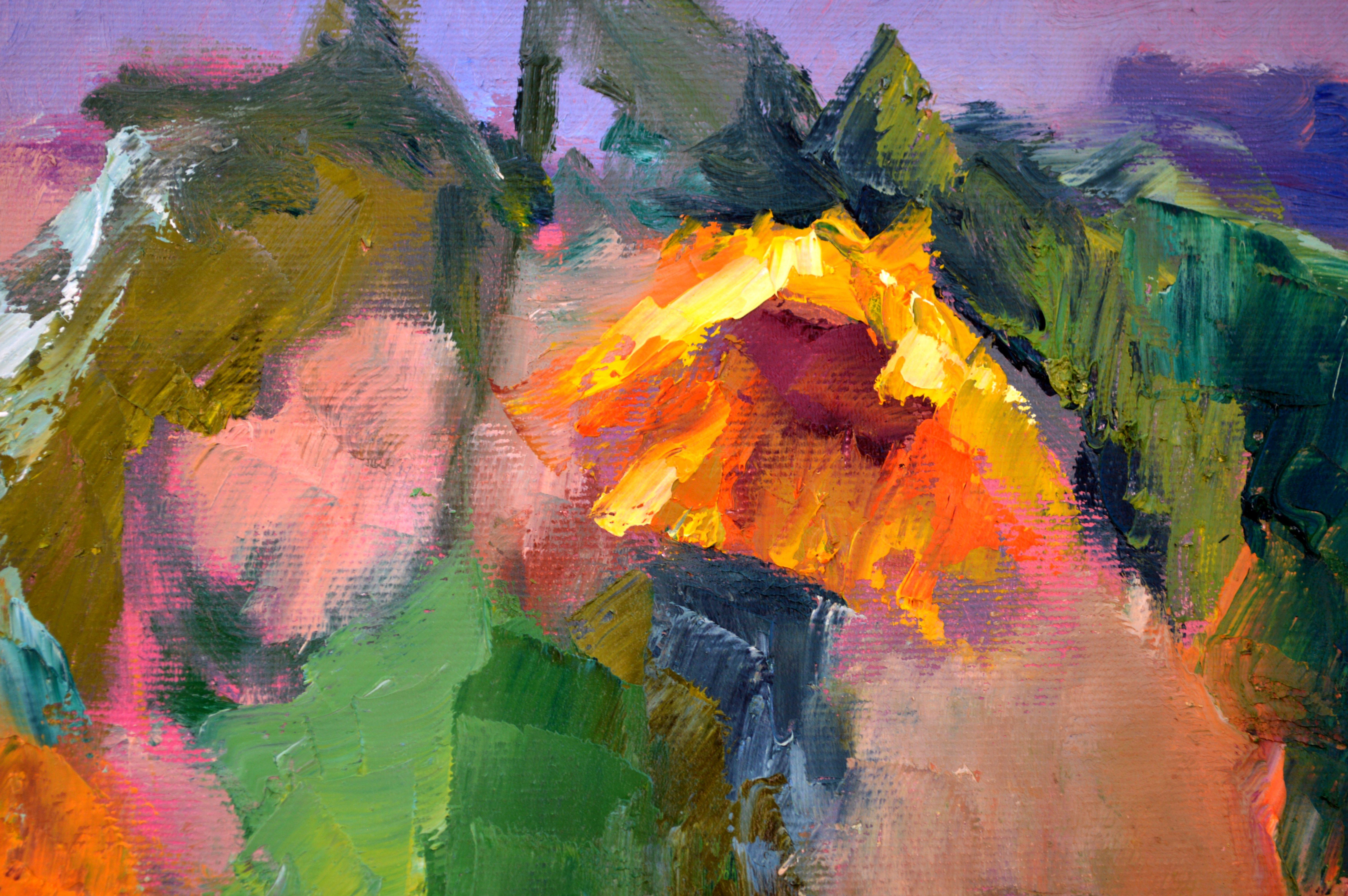 Expression mit Sonnenblumen 50X50 im Angebot 5
