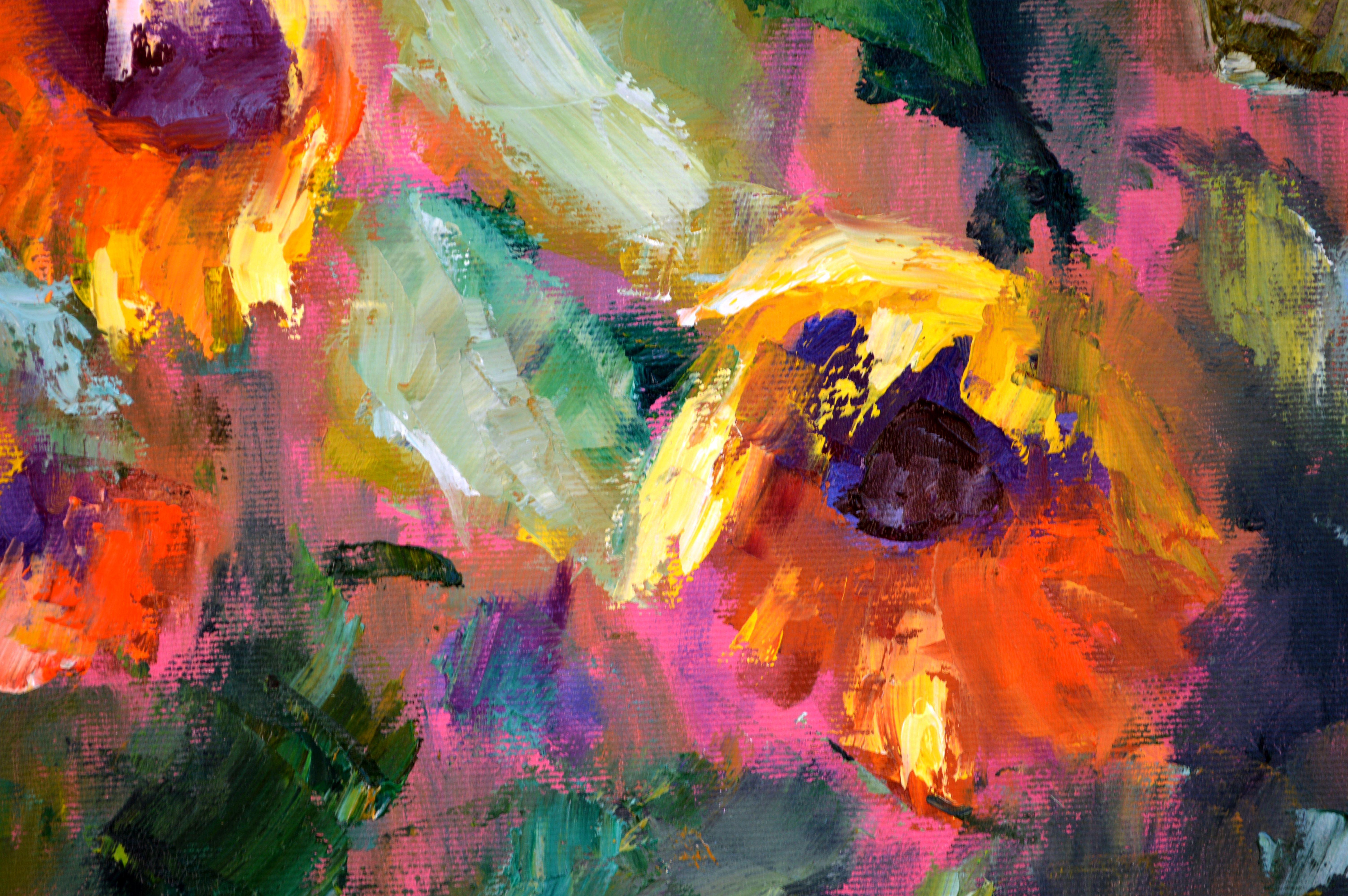 Expression mit Sonnenblumen 50X50 im Angebot 6