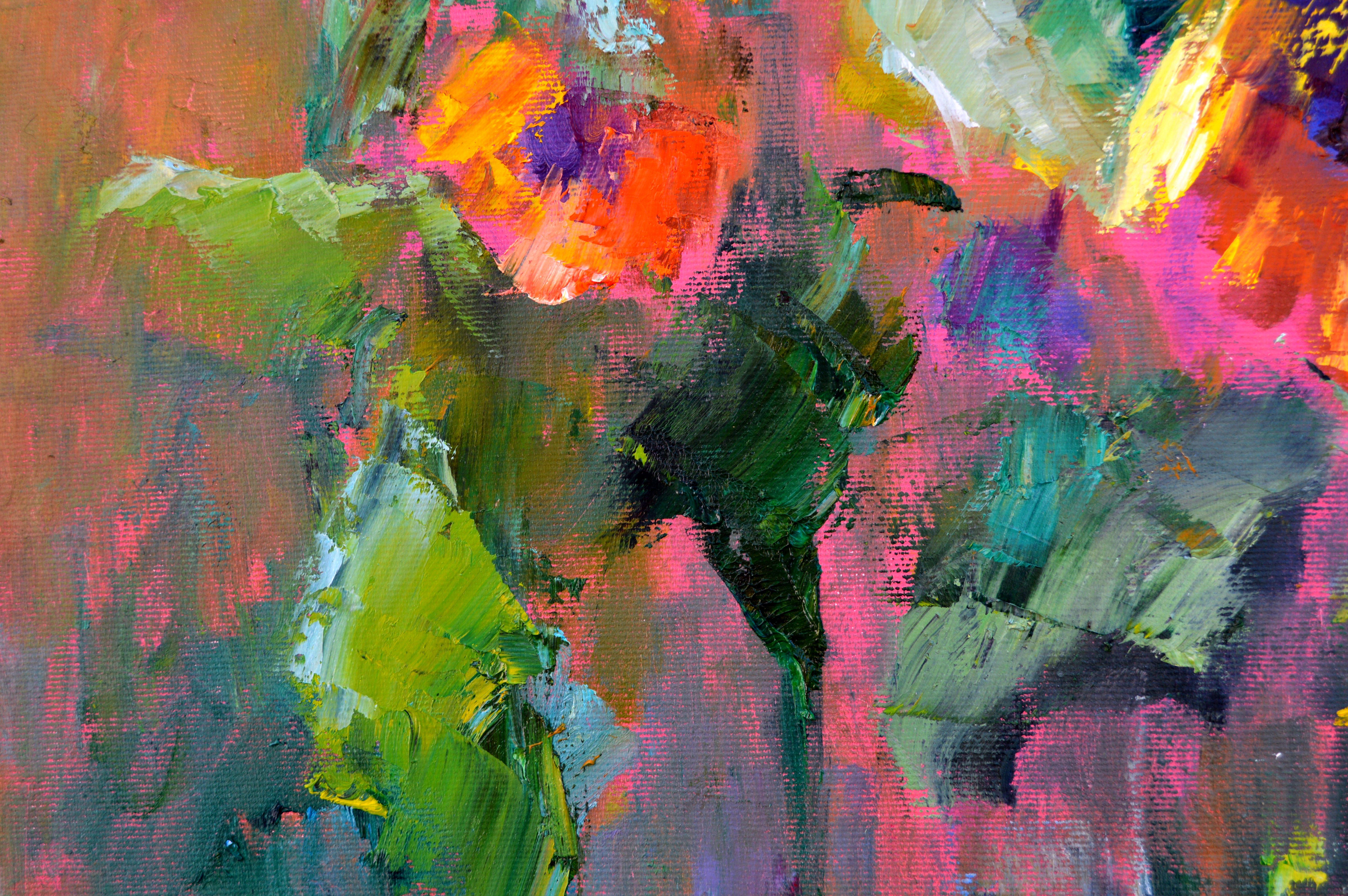 Expression mit Sonnenblumen 50X50 im Angebot 3