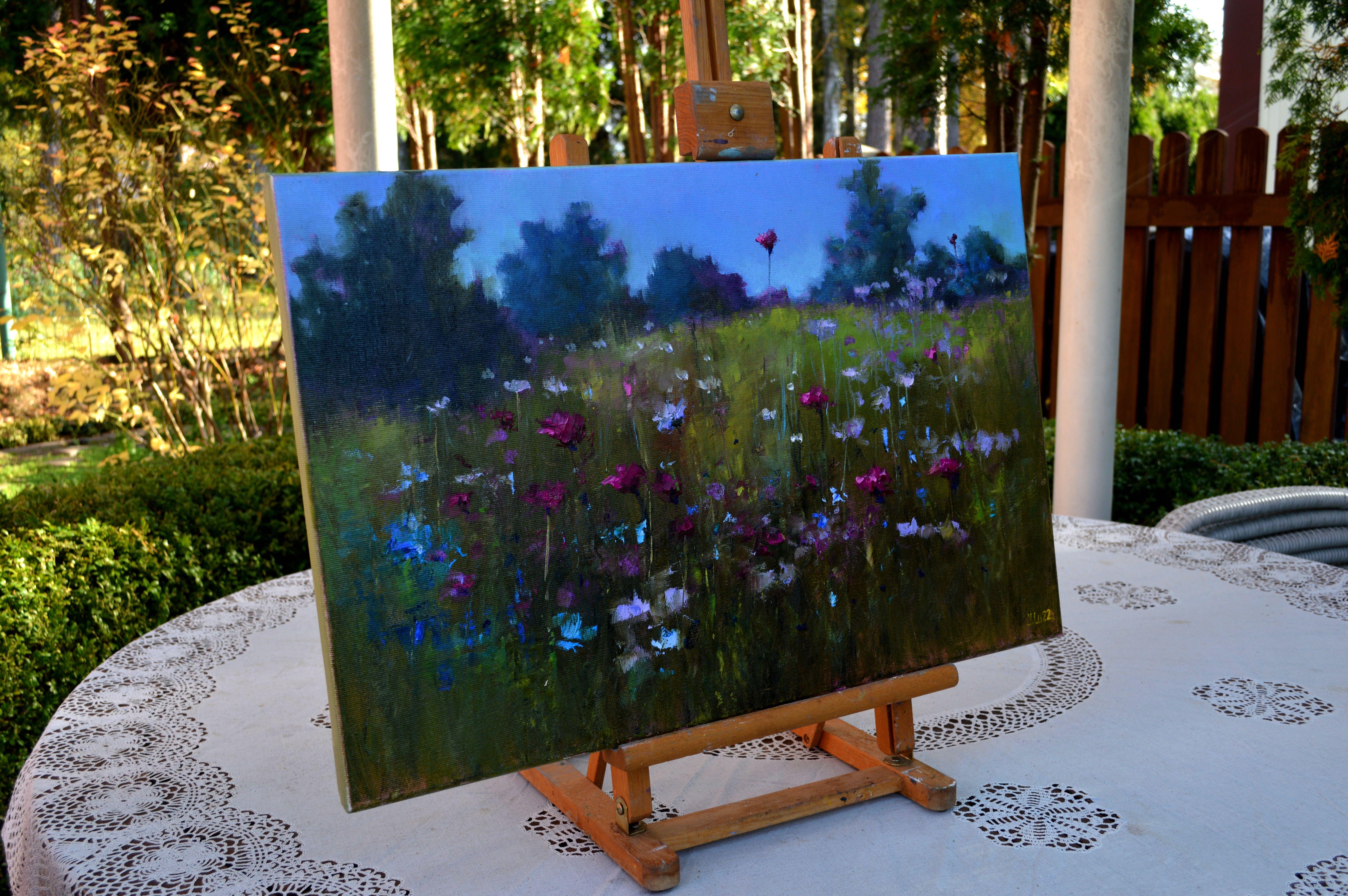 Field Gras-Abdeckung (Expressionismus), Painting, von Elena Lukina