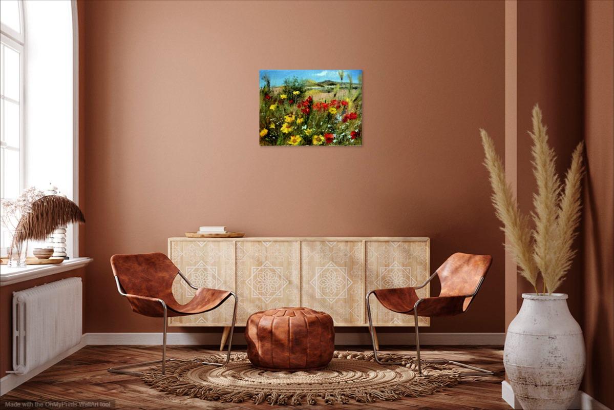 Hierbas de campo de Provenza 30X40 óleo. en venta 5