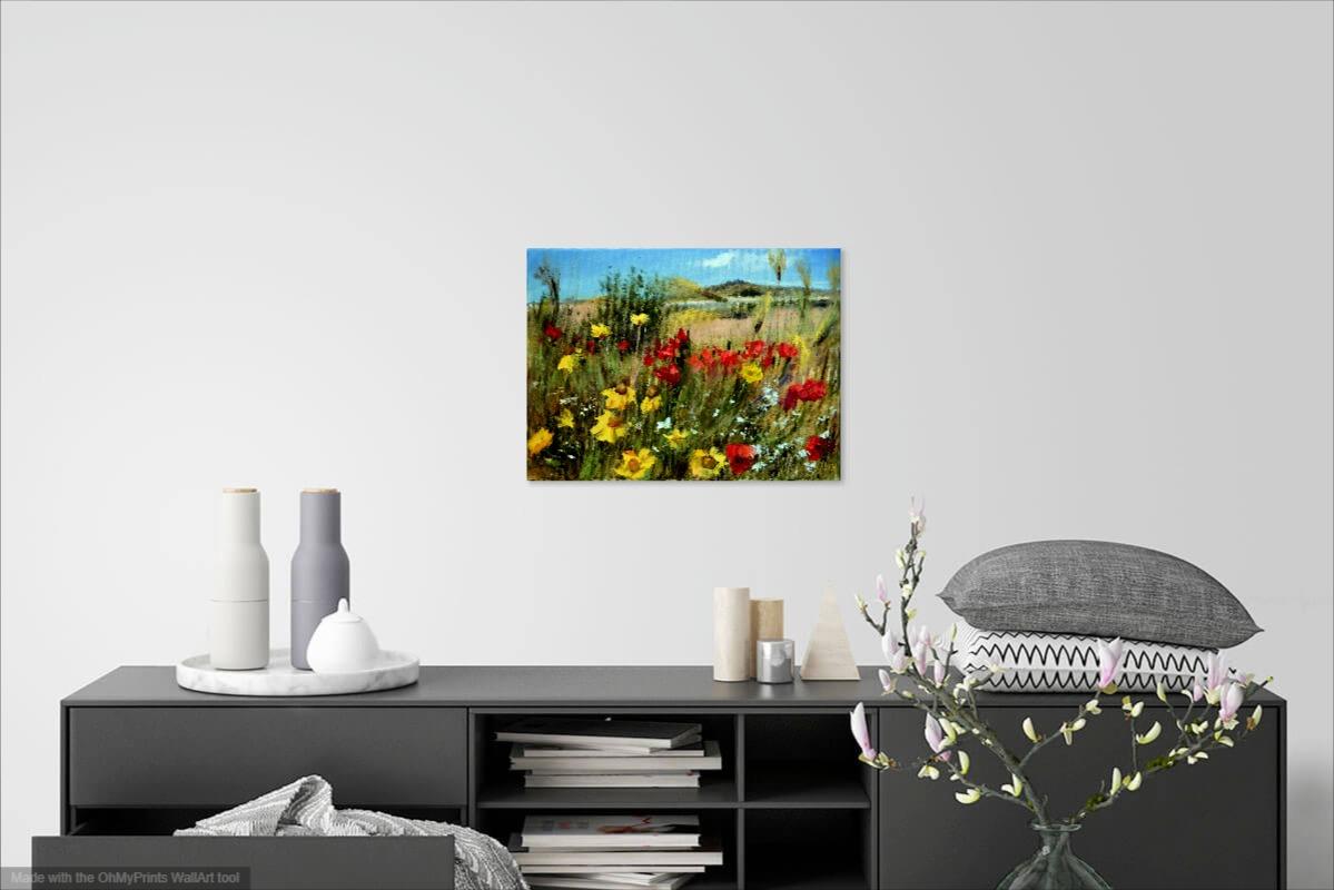 Hierbas de campo de Provenza 30X40 óleo. en venta 6