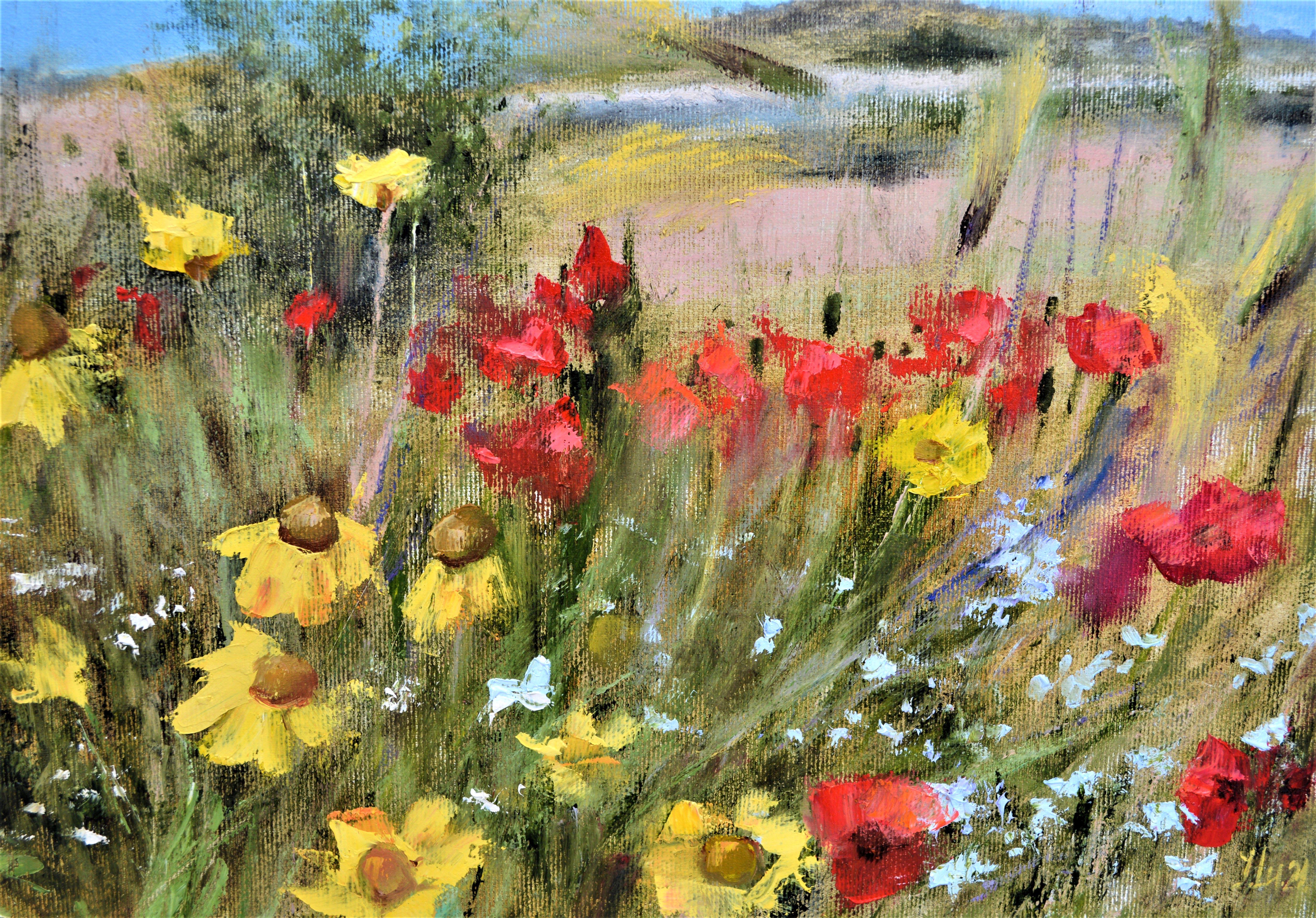 Field herbs of Provence 30X40 Öl. im Angebot 1
