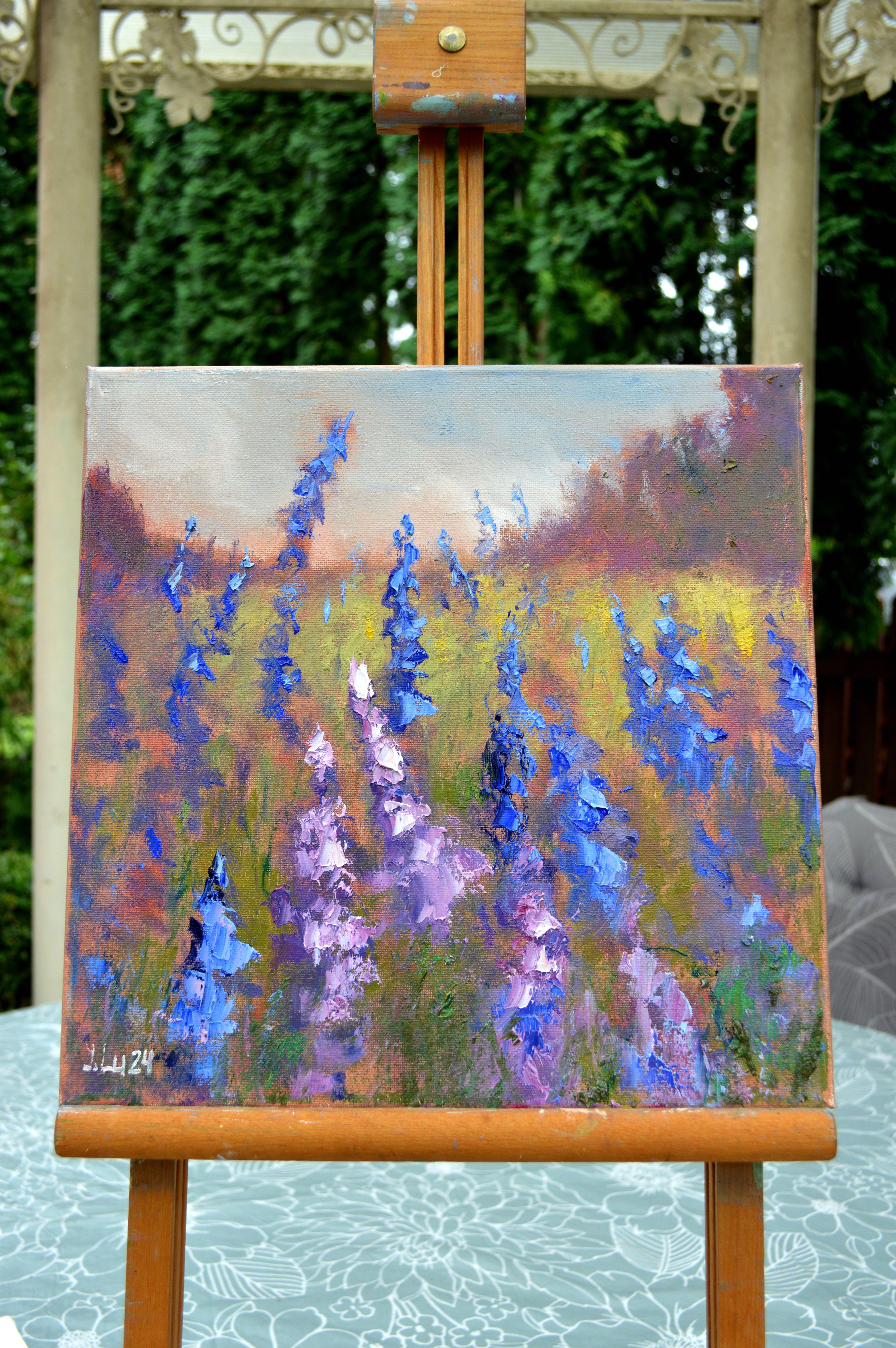 Lupinenfeld – Painting von Elena Lukina