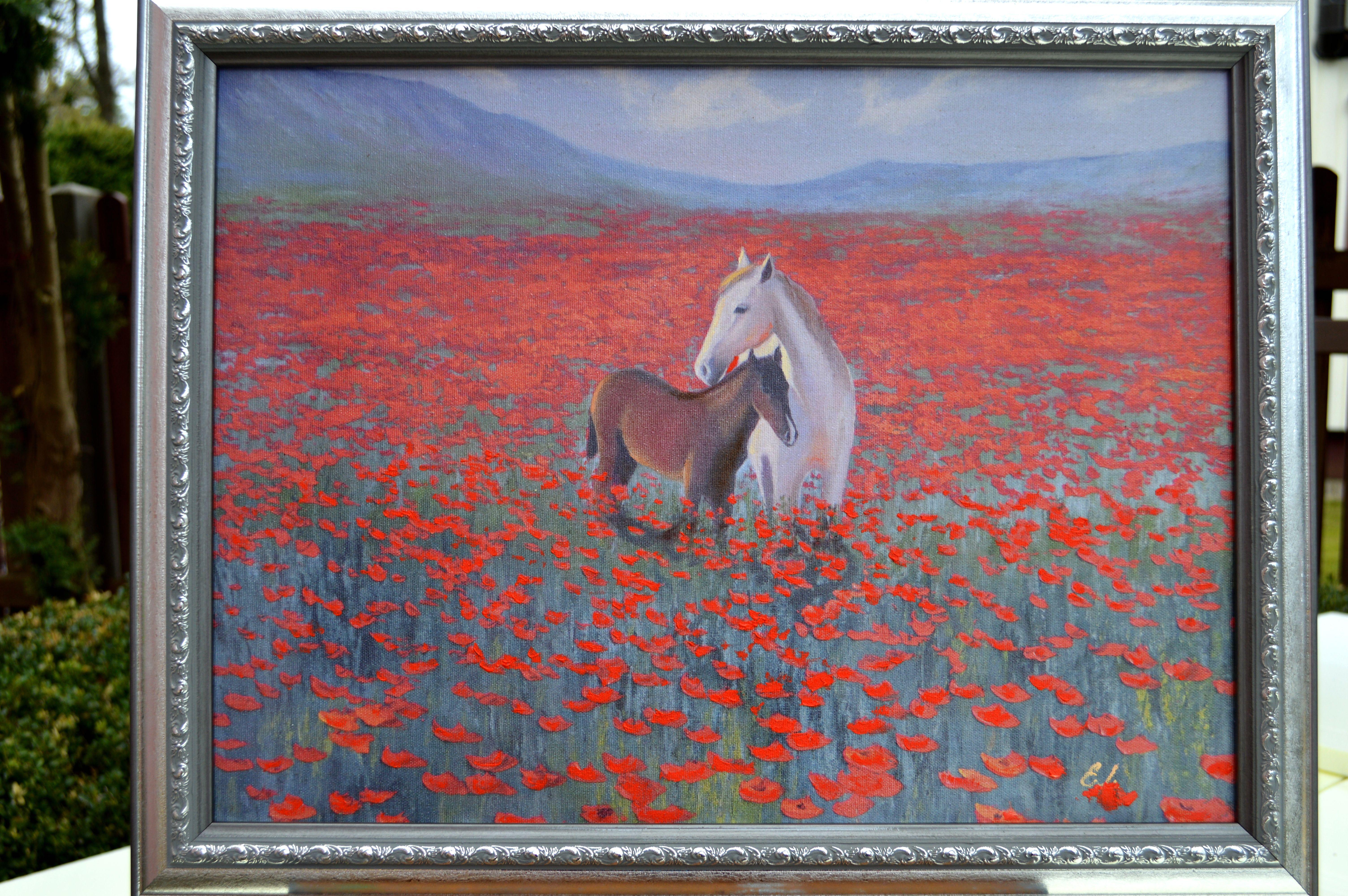 Campo de amapolas - Painting de Elena Lukina
