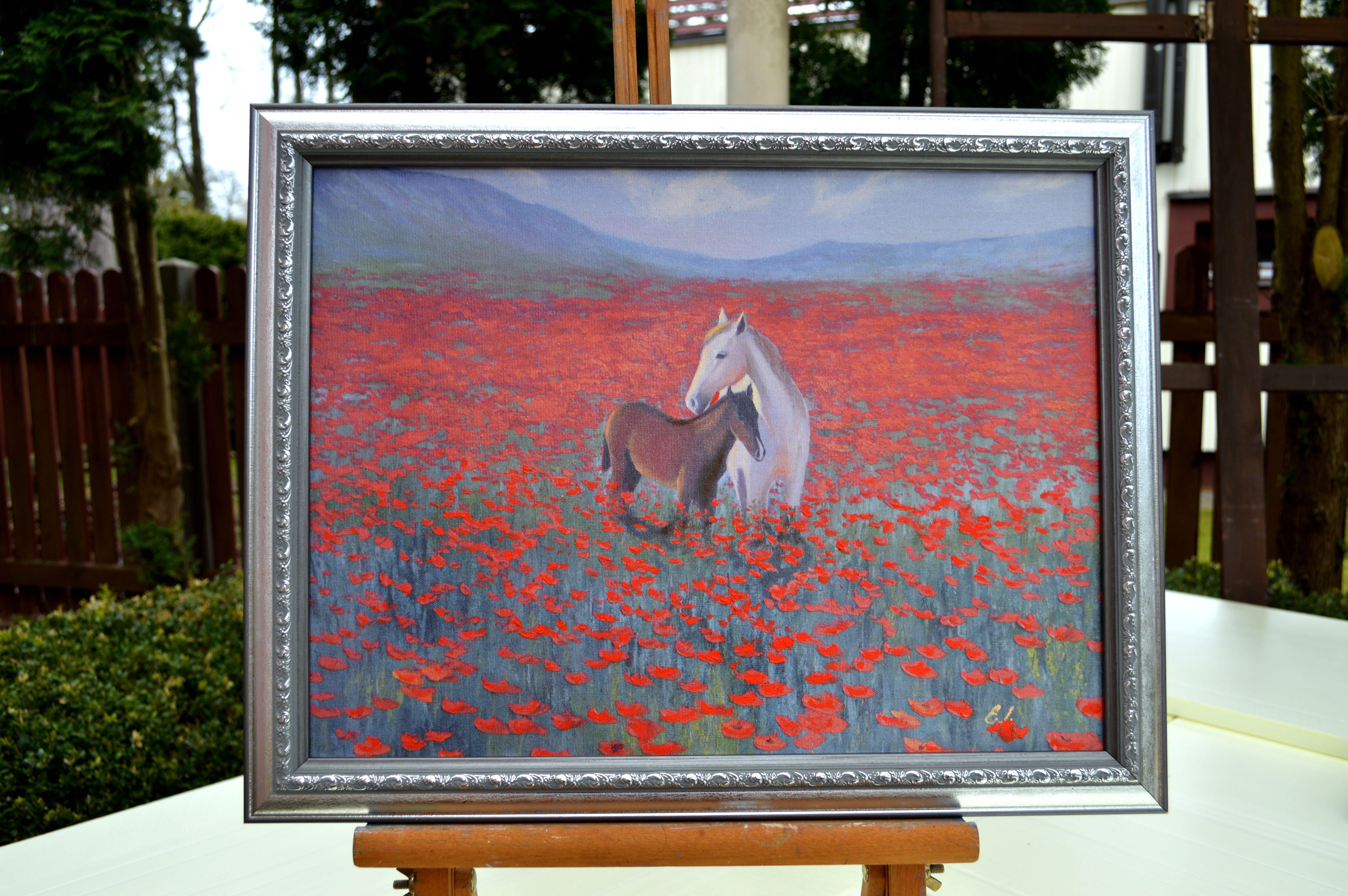 Campo de amapolas - Painting Expresionista de Elena Lukina