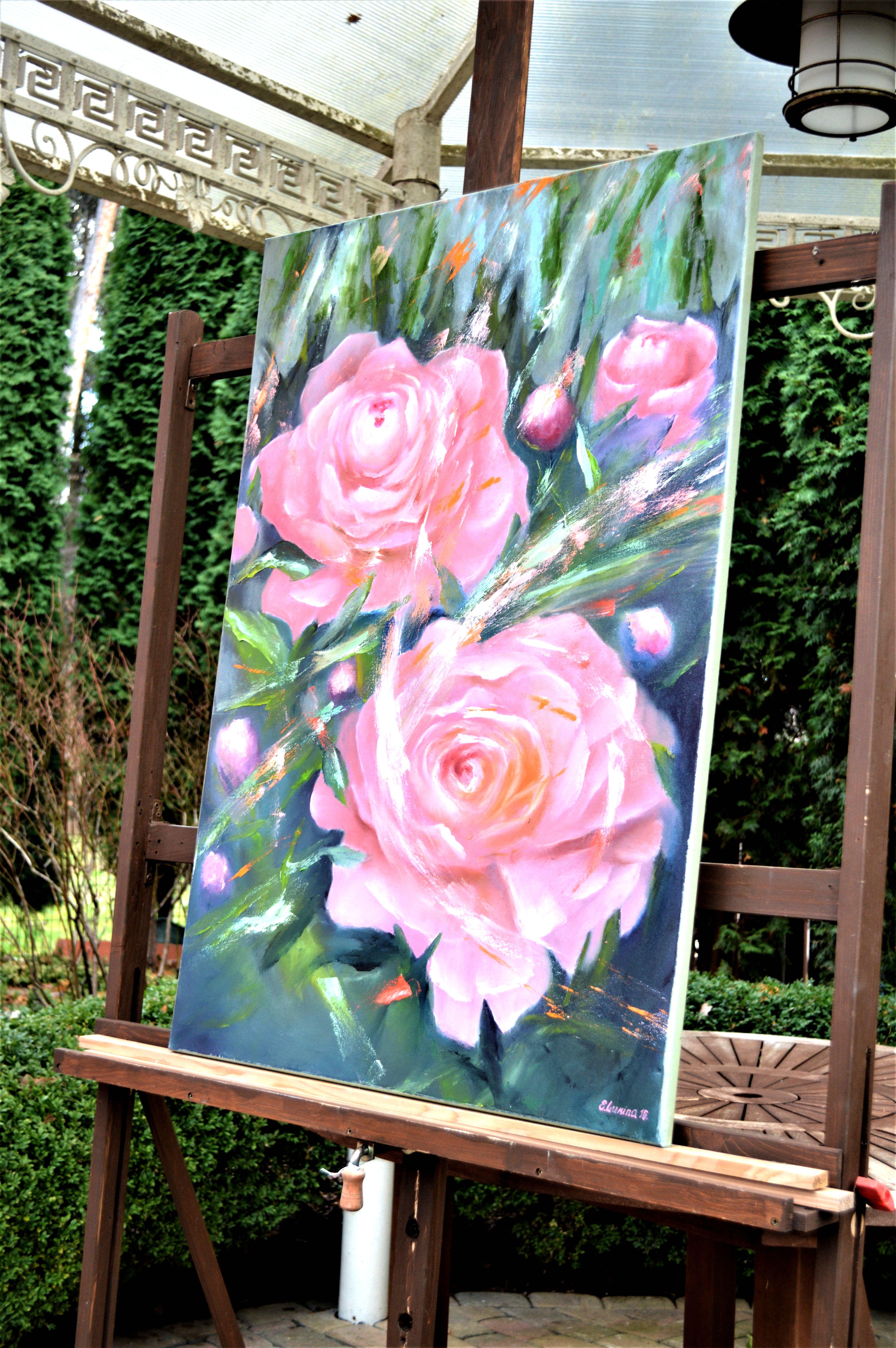In crafting this piece, I've poured my soul into rendering the delicate interplay of petal and light, capturing the essence of blooms with a whisper of nostalgia. The textured oil strokes echo the vibrancy of nature and its untamed beauty. Through