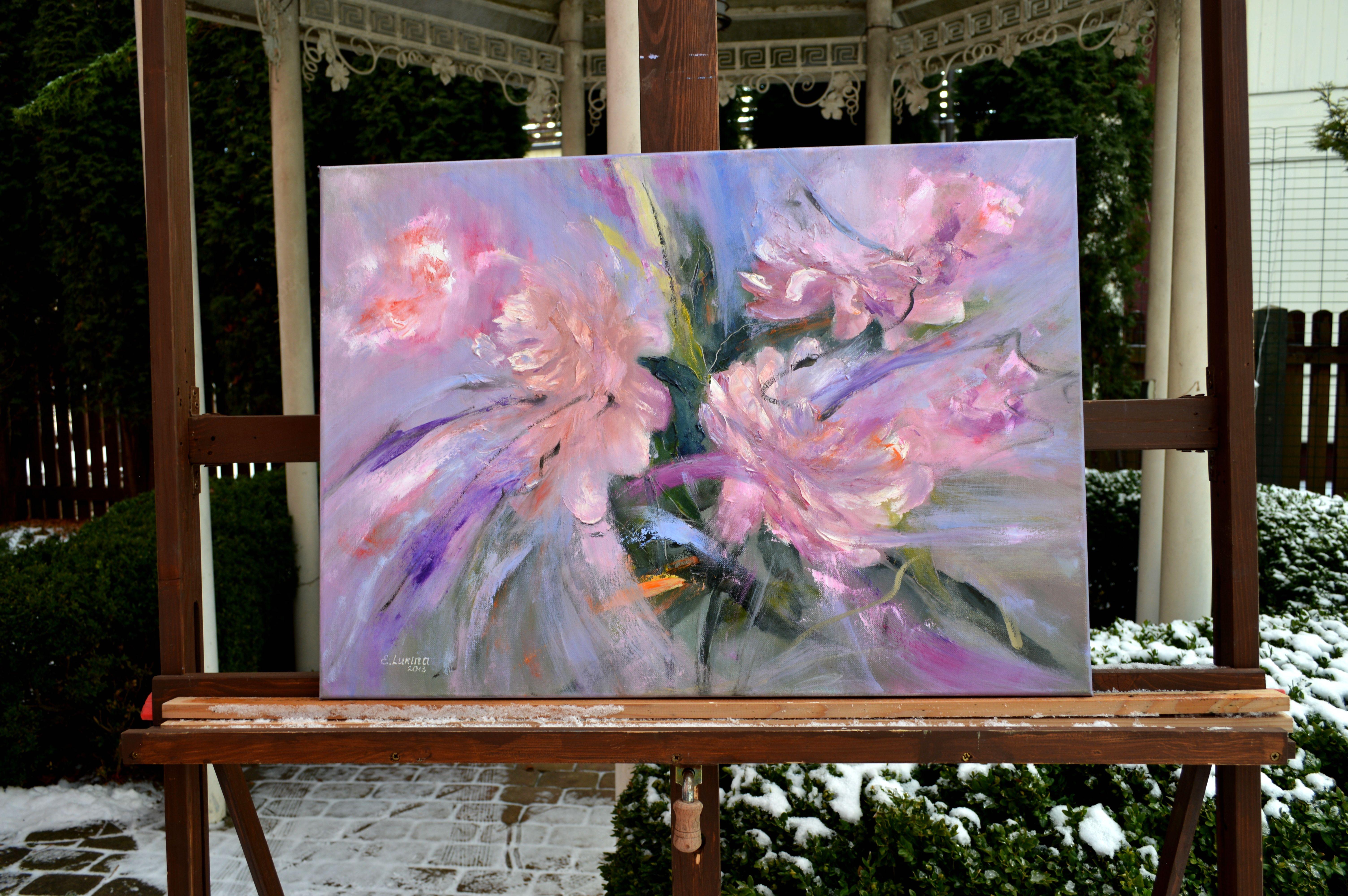 Flores Abstracto - Painting Expresionista de Elena Lukina