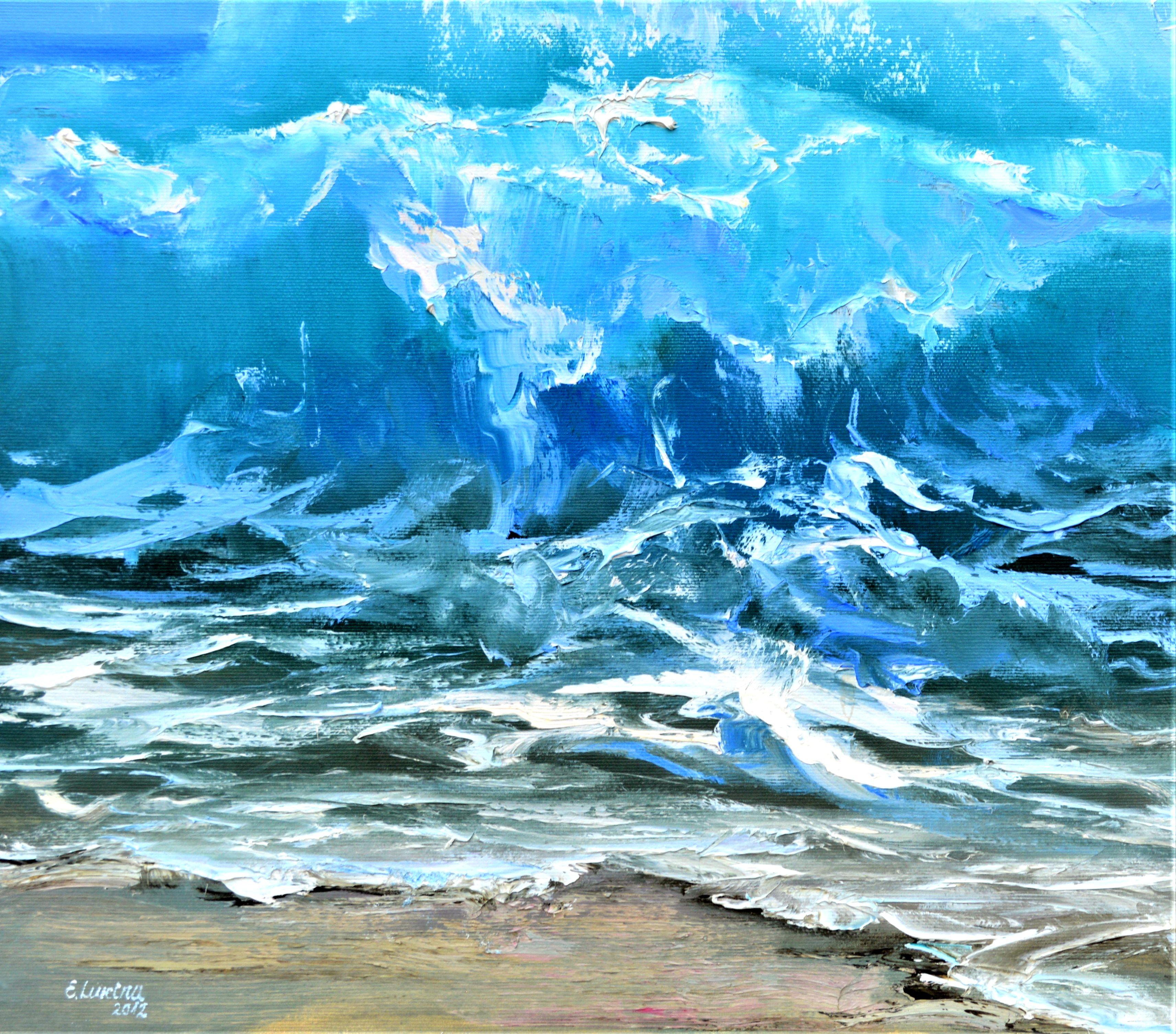 Vague de FOAM 50X70 huile sur toile 5