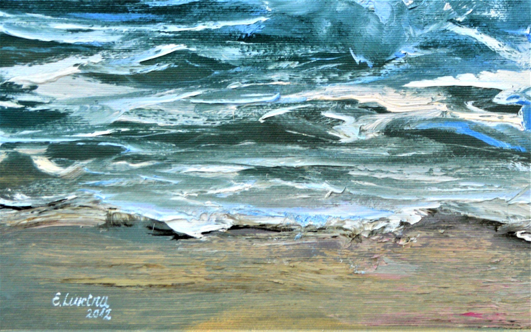 Vague de FOAM 50X70 huile sur toile 6