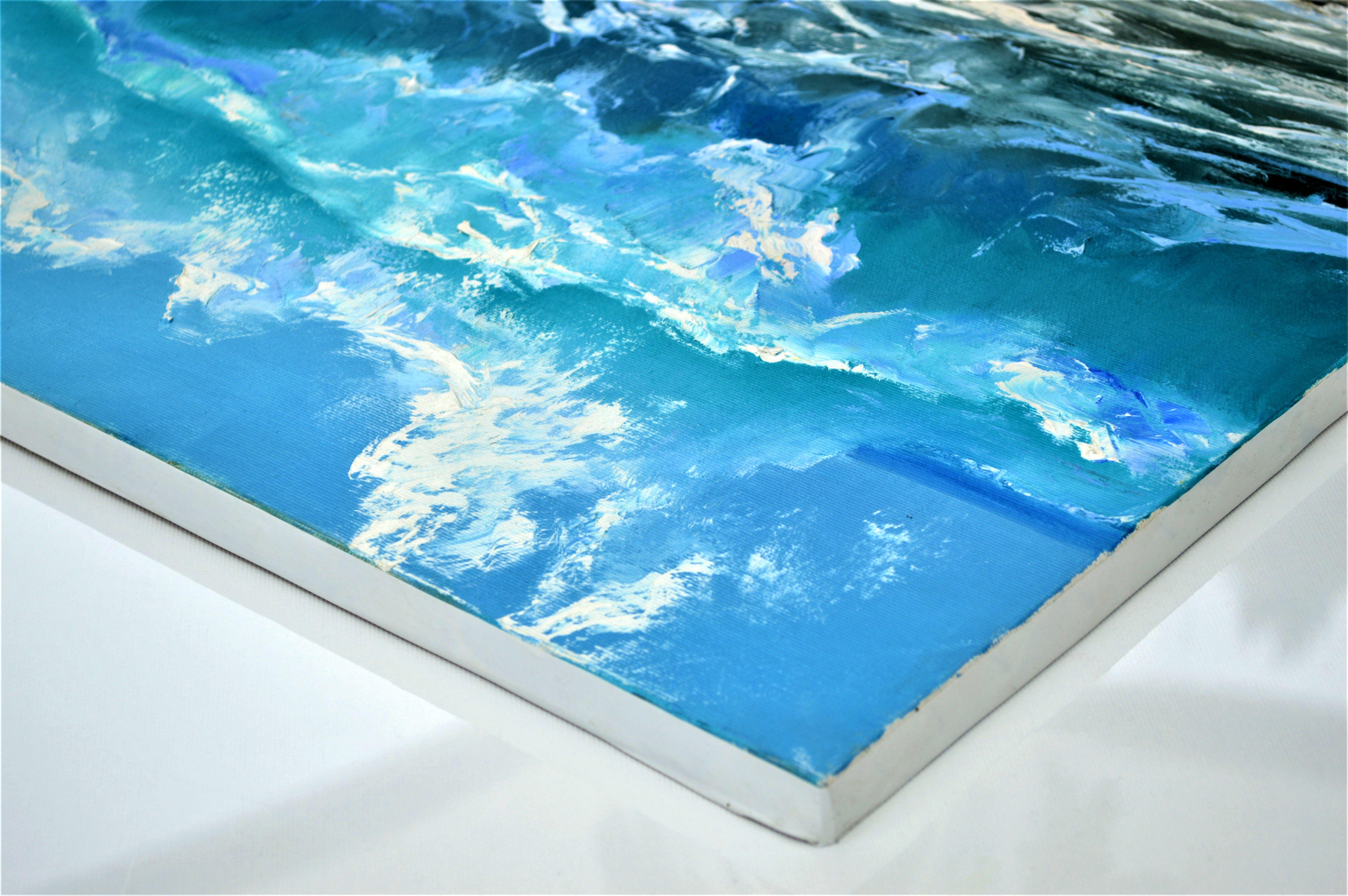 Schaumstoffwelle 50X70 Öl auf Leinwand im Angebot 8
