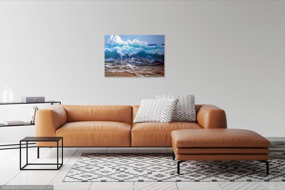 Schaumstoffwelle 50X70 Öl auf Leinwand im Angebot 10