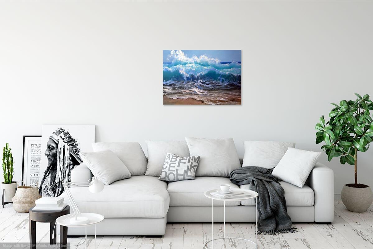 Schaumstoffwelle 50X70 Öl auf Leinwand im Angebot 11