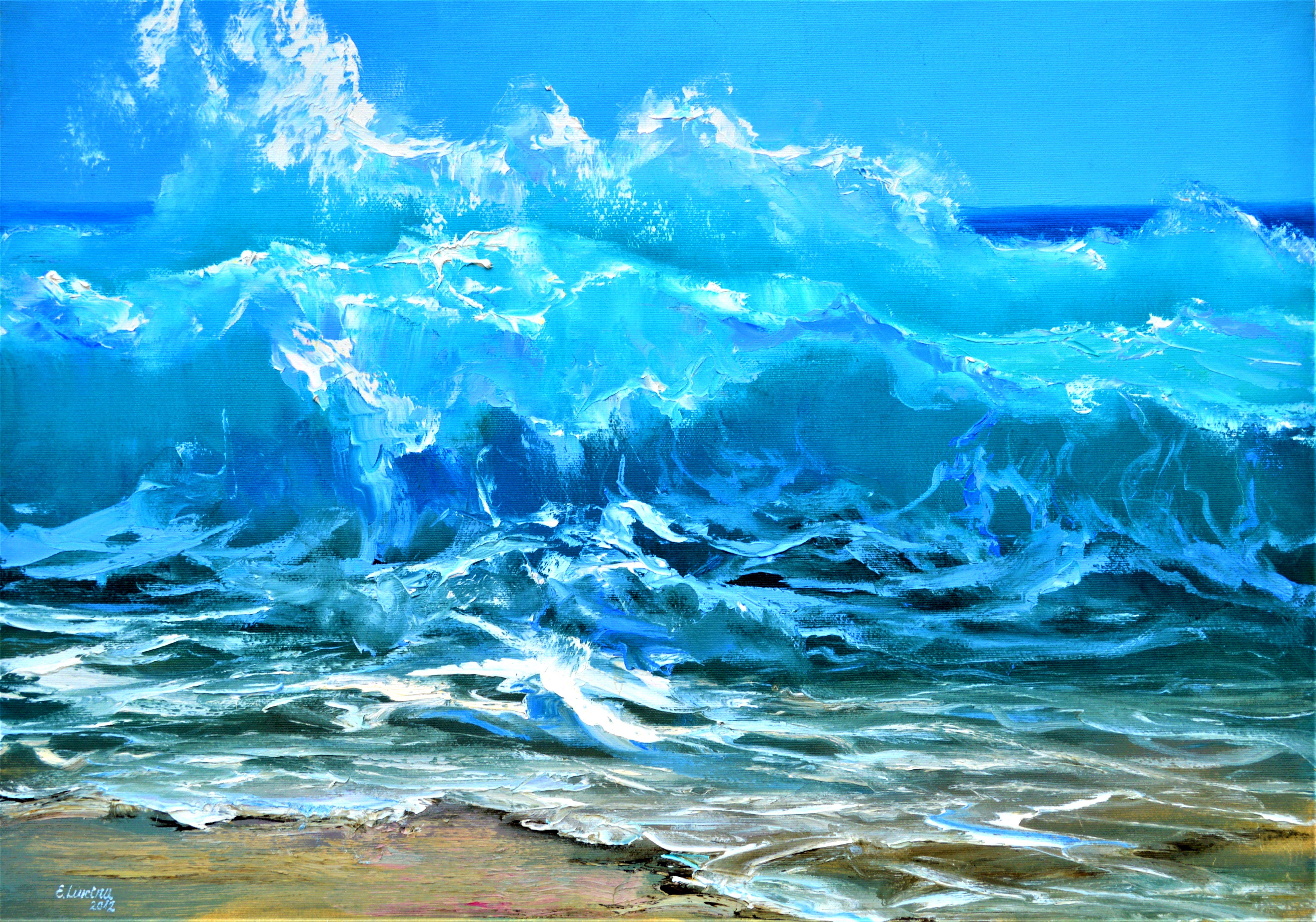 Vague de FOAM 50X70 huile sur toile 1