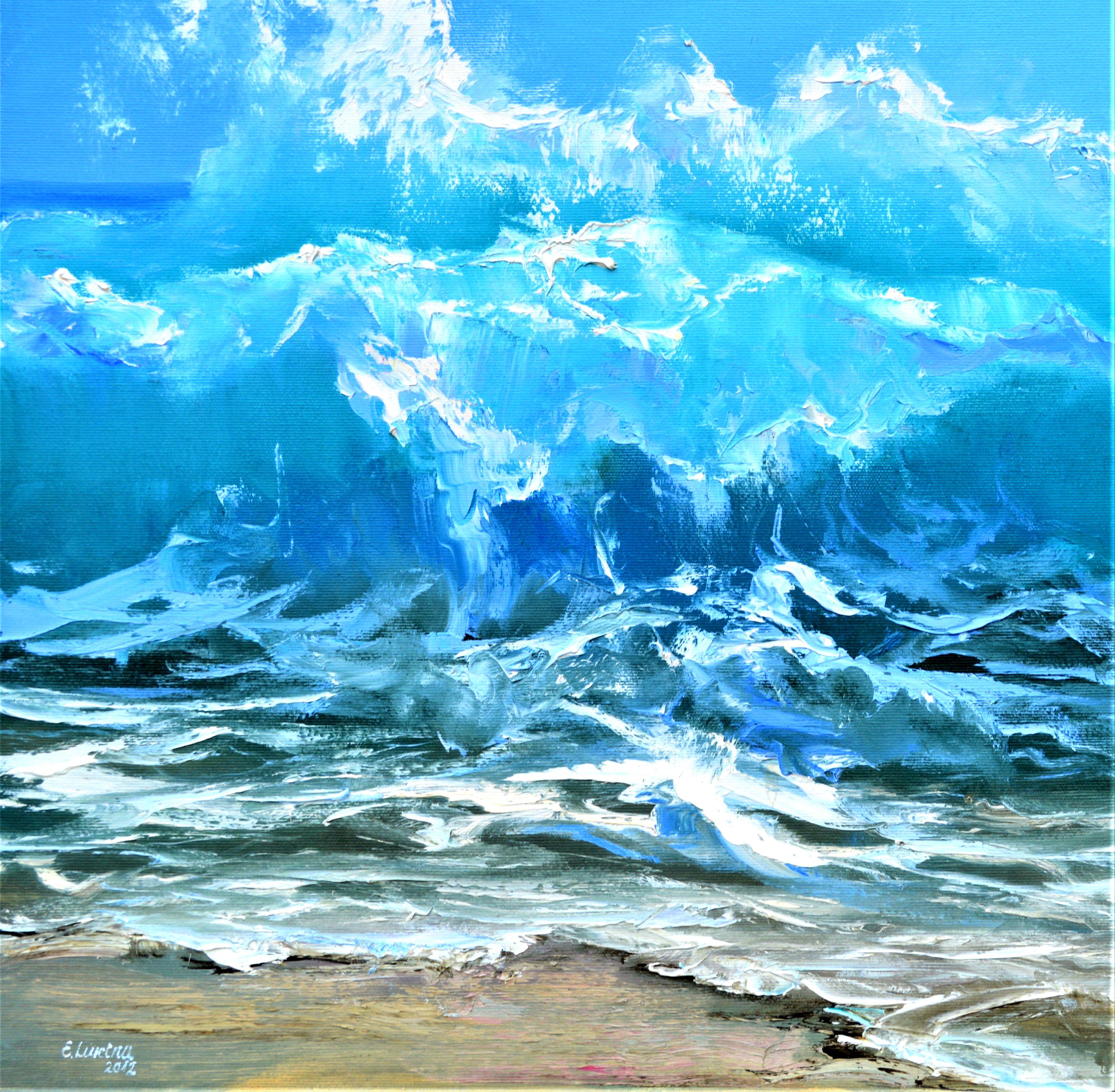 Vague de FOAM 50X70 huile sur toile 3