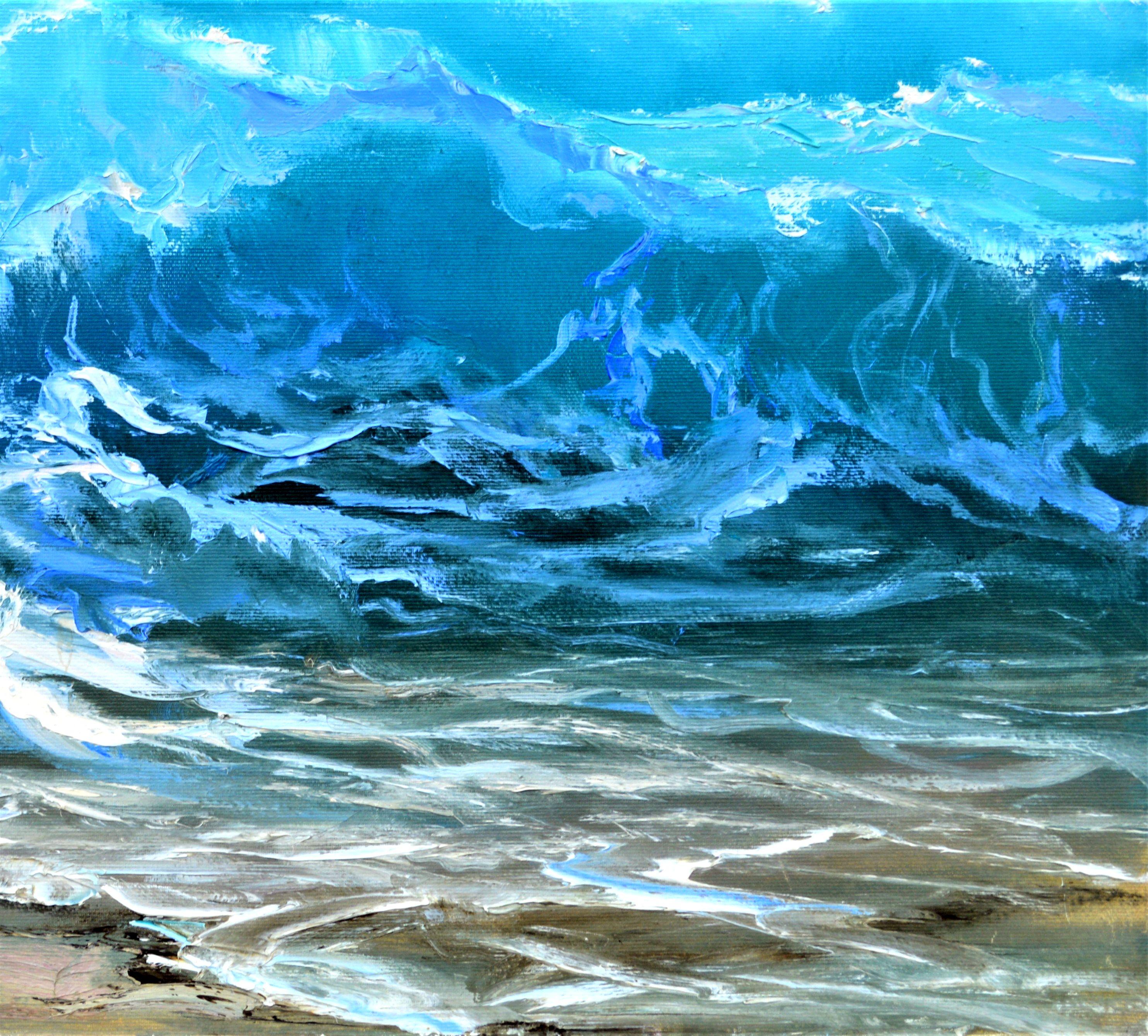 Vague de FOAM 50X70 huile sur toile 4