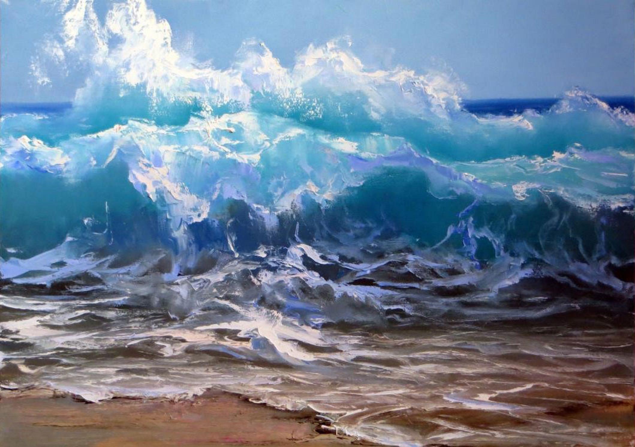 Foaming wave 50X70 oil on canvas