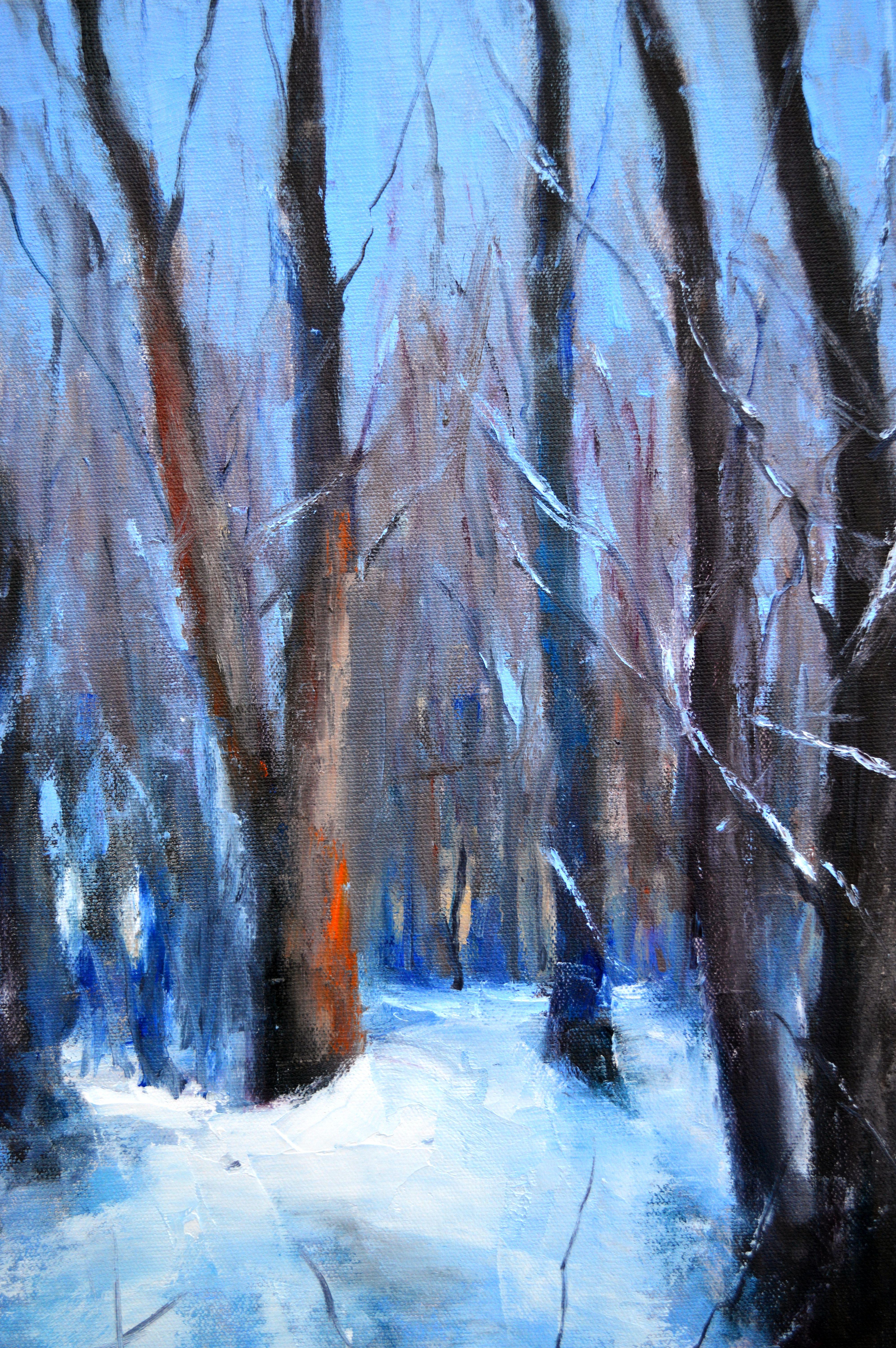 Forest in January days 40X40 For Sale 7