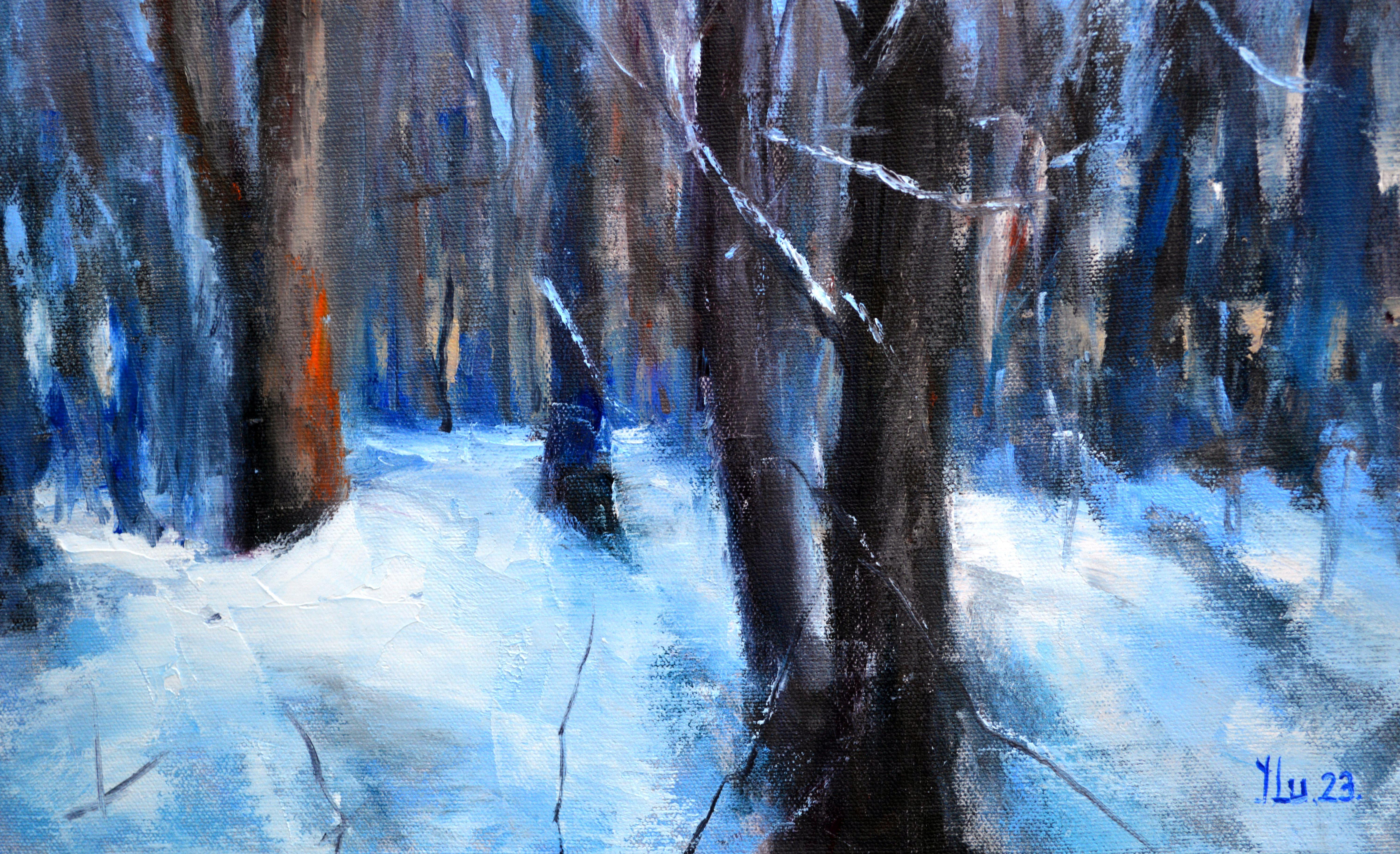 Forest in January days 40X40 For Sale 10