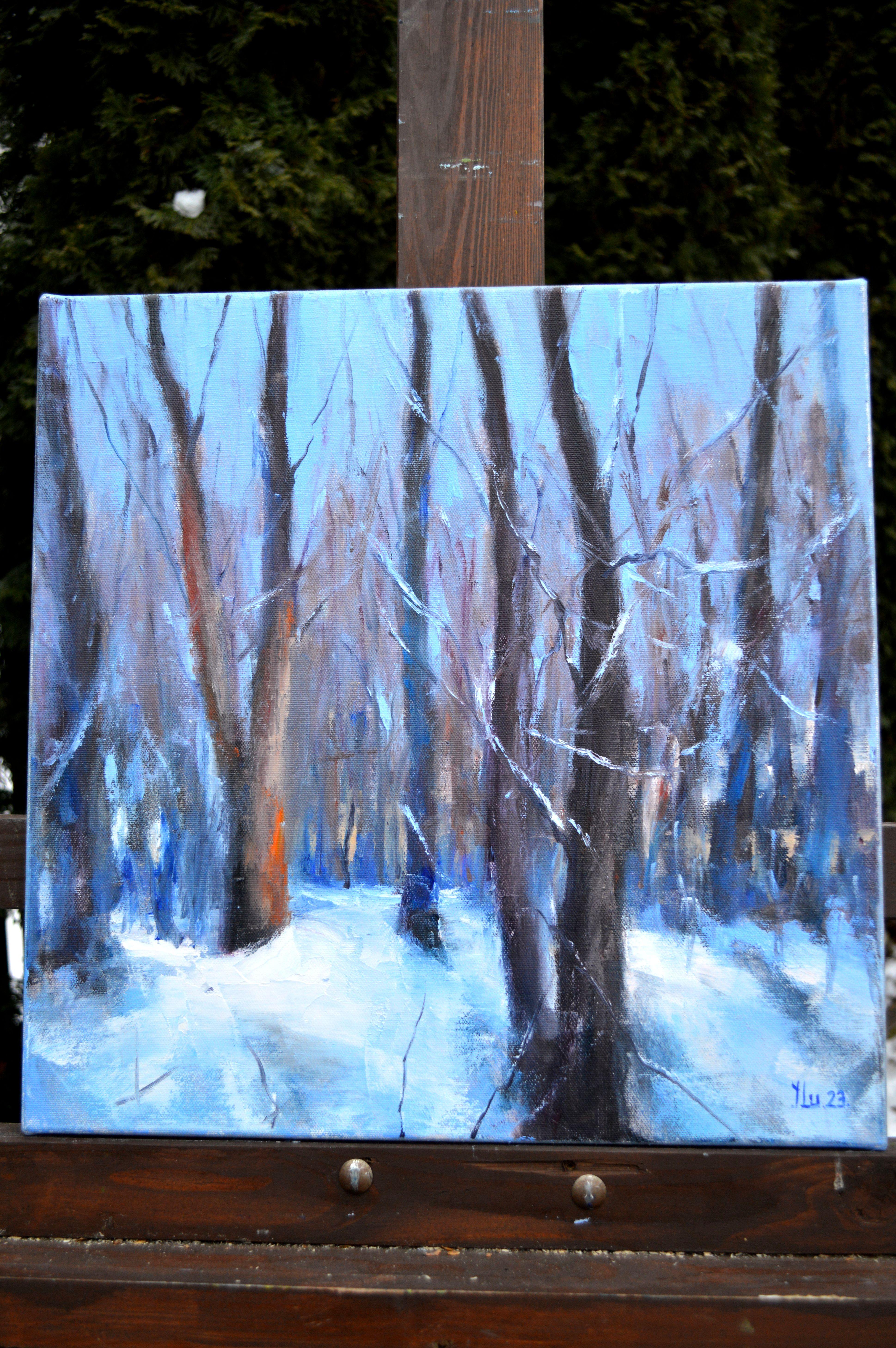 Forest in January days 40X40 For Sale 5