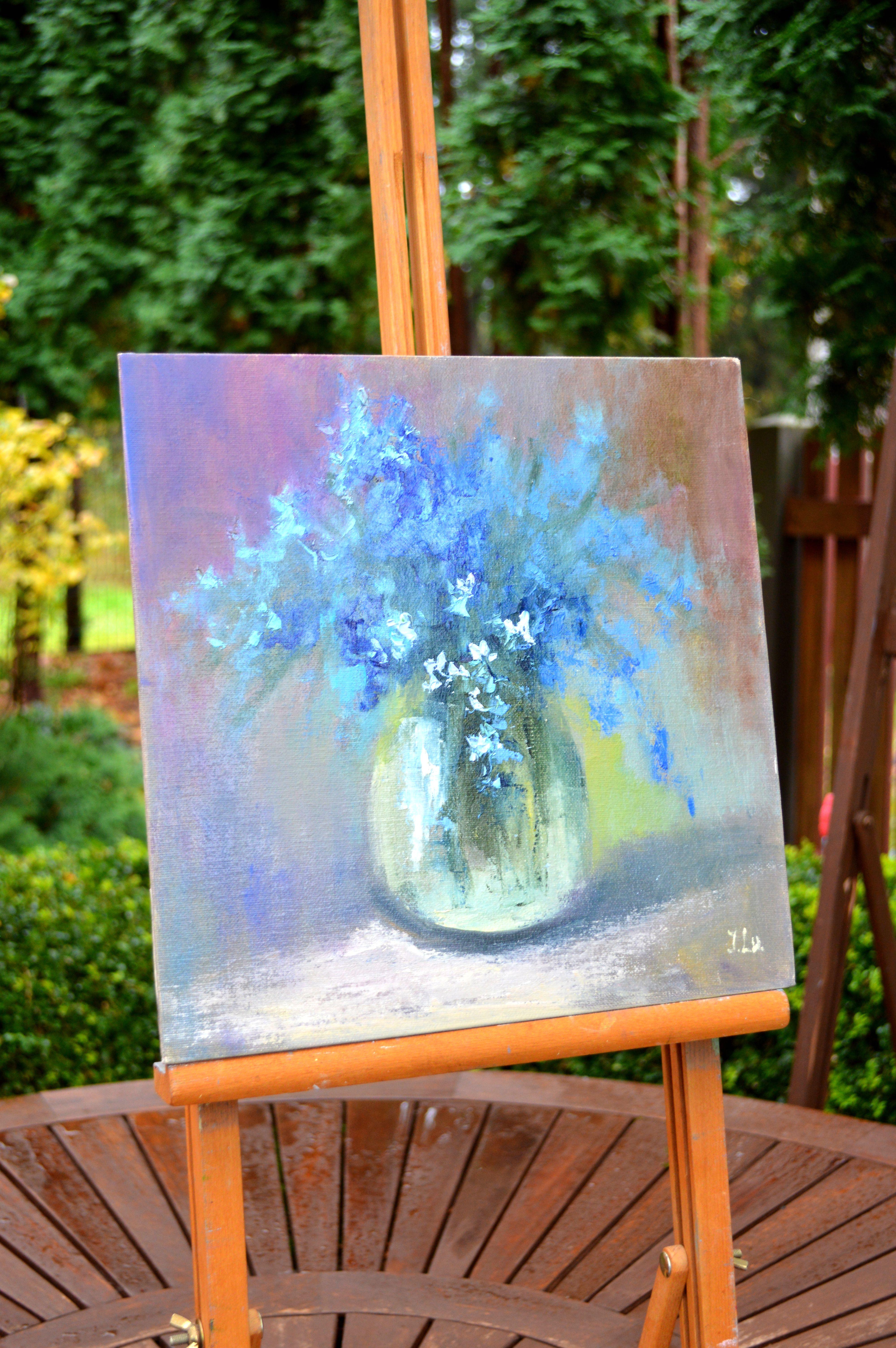 Forest Spring Flowers Bouquet - Expressionist Painting by Elena Lukina