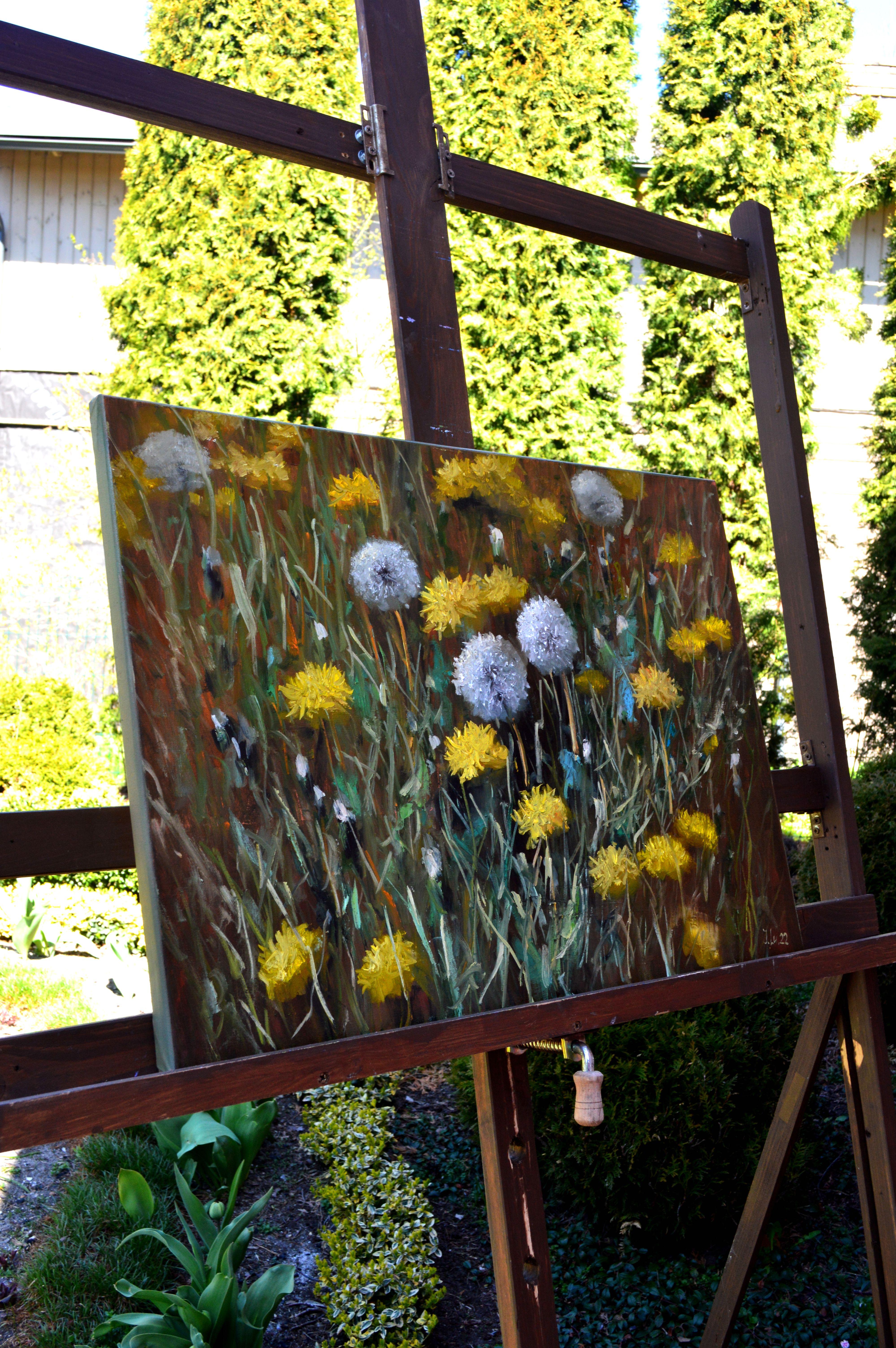 Fragment of a lawn of dandelions 50X70 For Sale 3