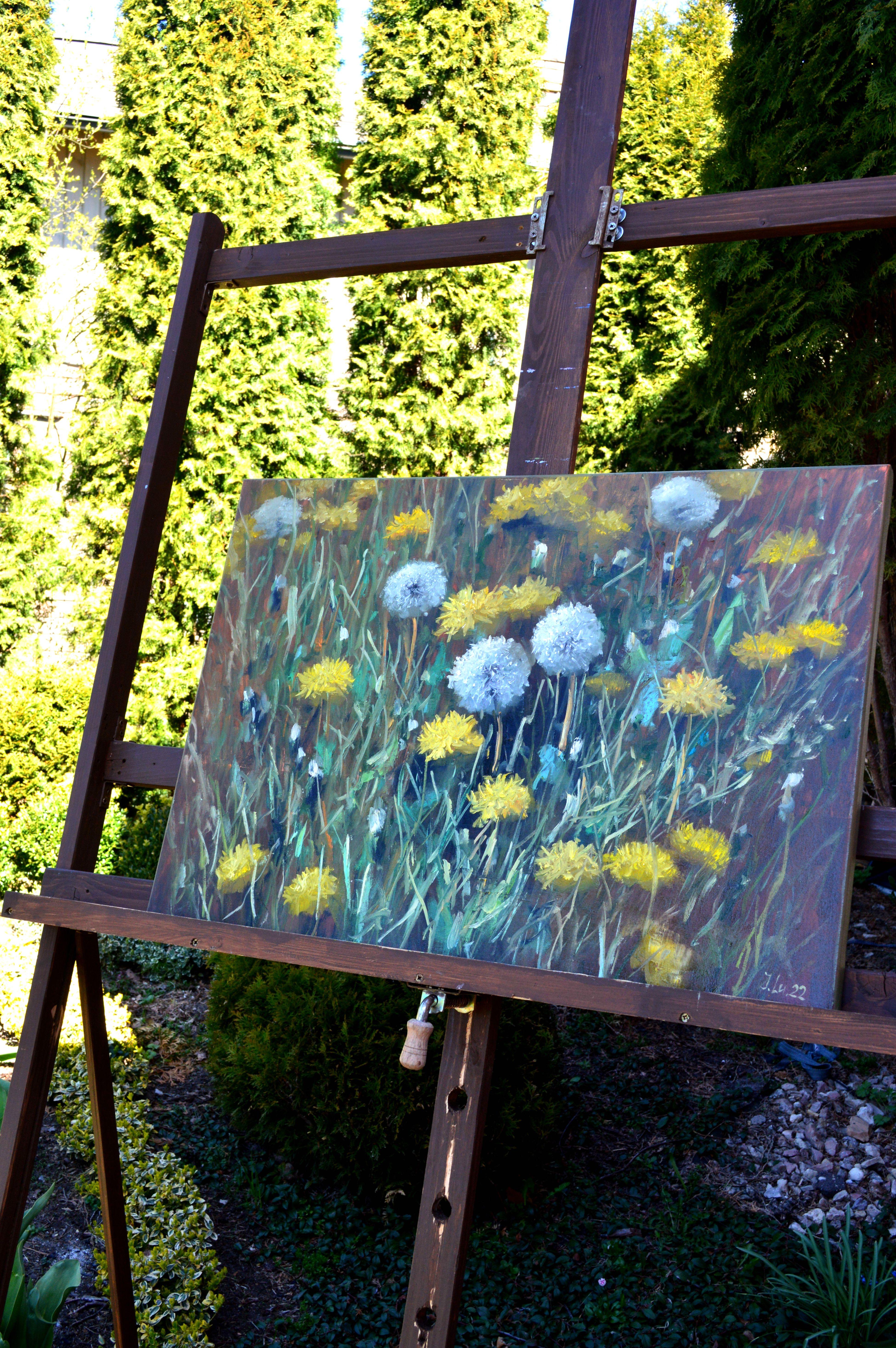 Fragment of a lawn of dandelions 50X70 For Sale 4