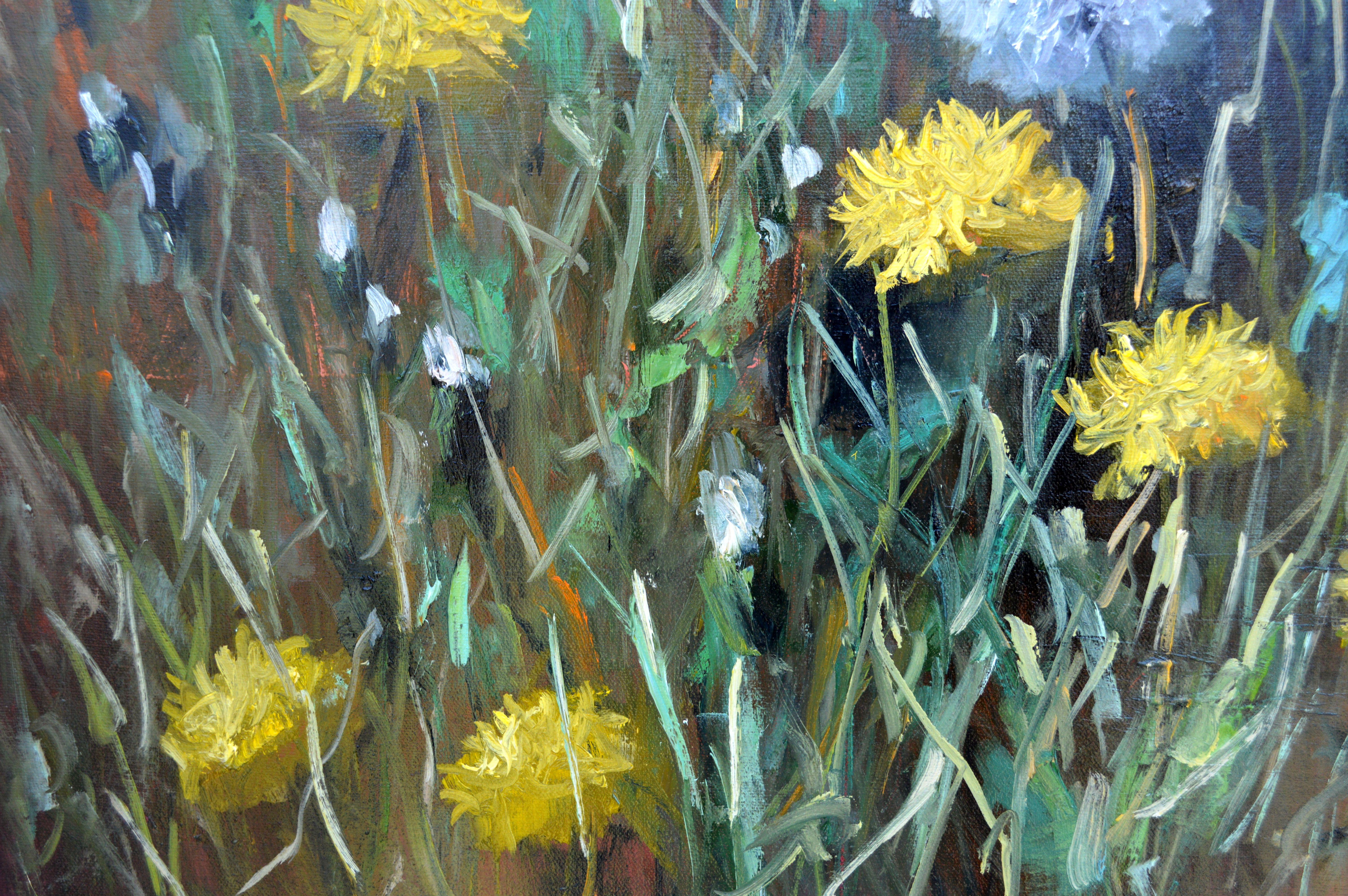 Fragment of a lawn of dandelions 50X70 For Sale 7