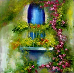 balcon français avec fleurs