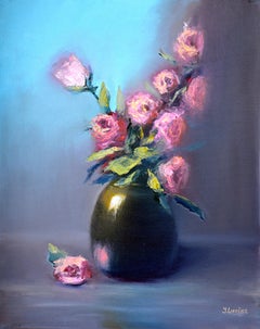 Roses douces  Peinture à l'huile 50X40.