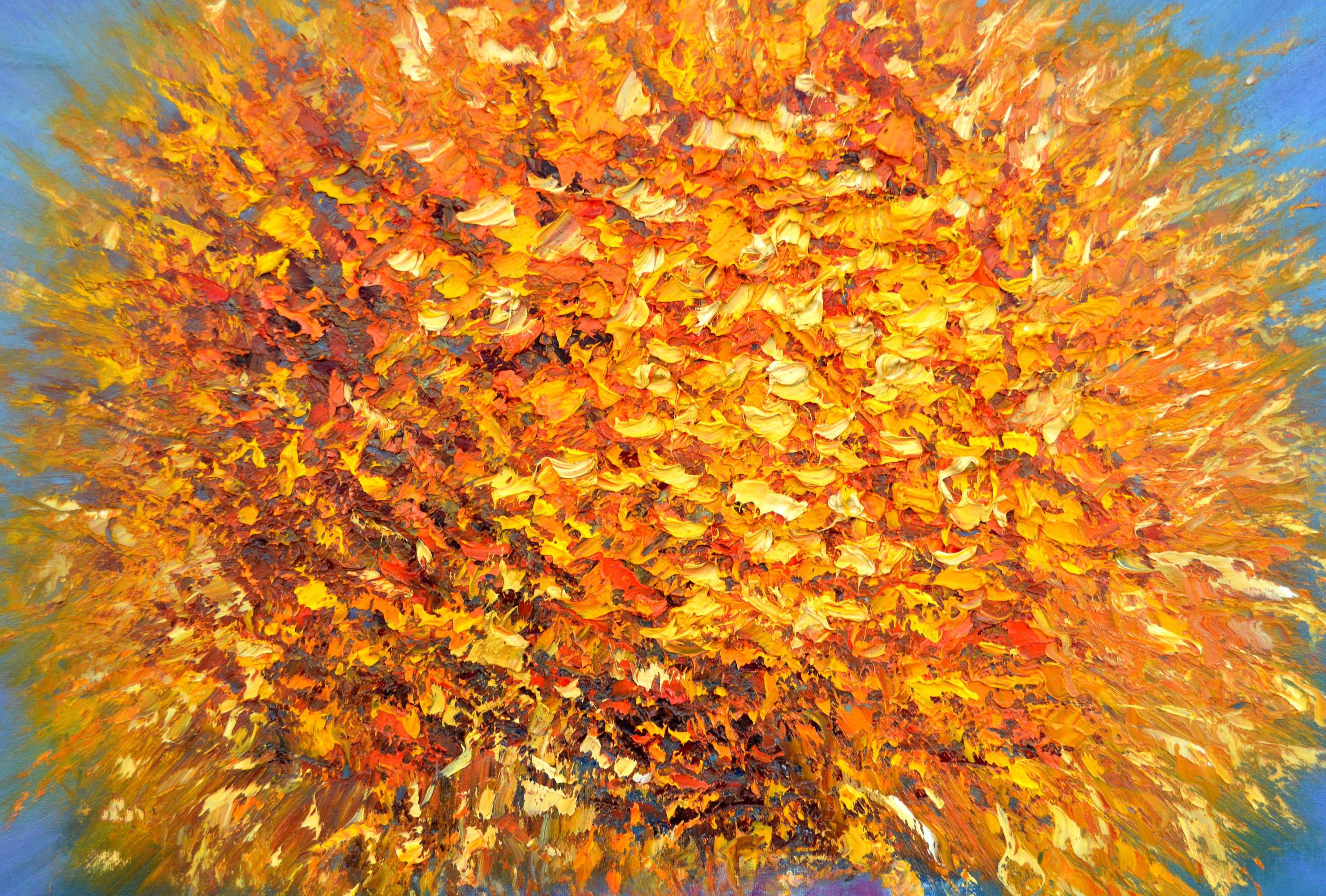 Ramo dorado - Painting de Elena Lukina