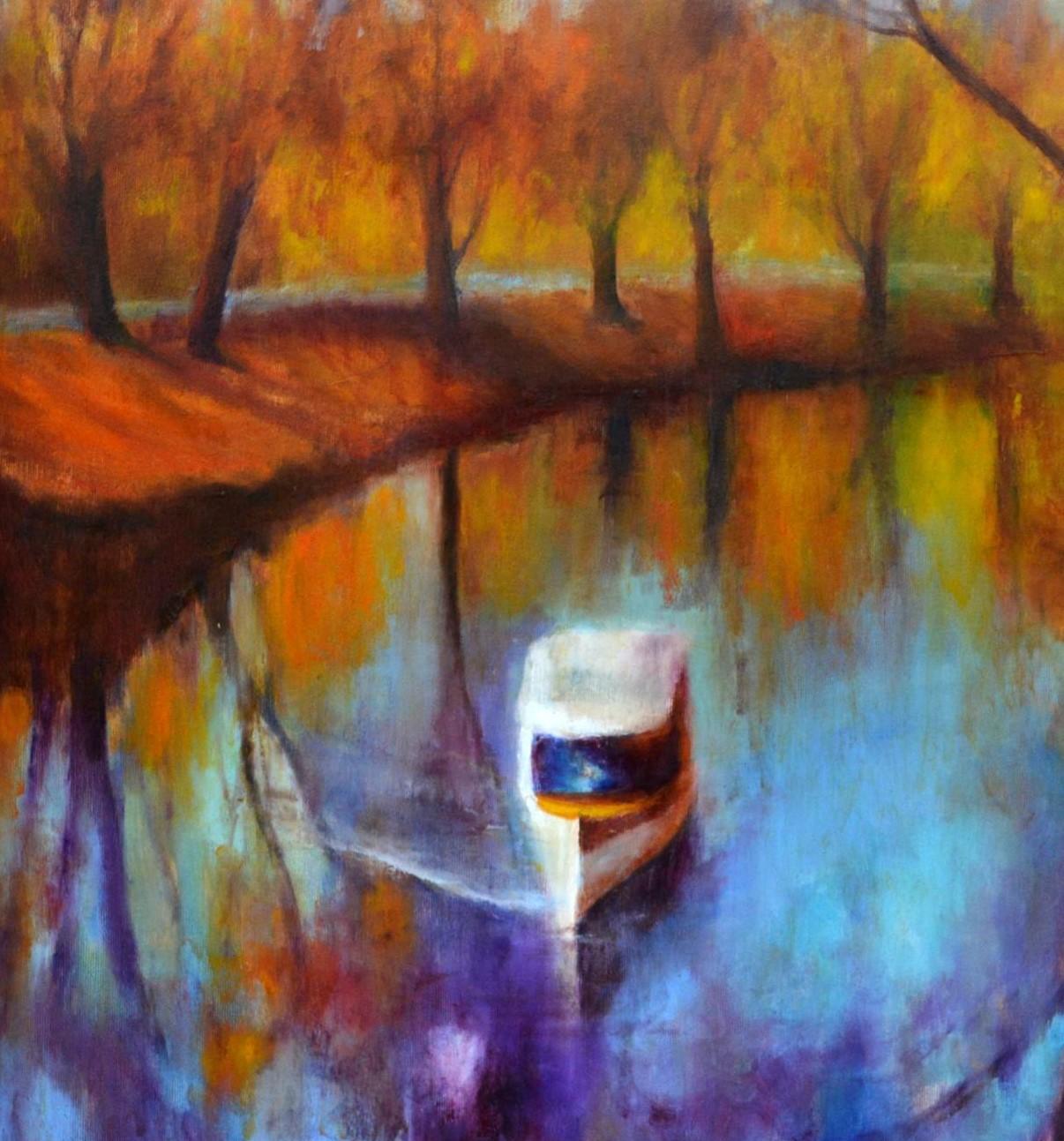 Golden season - Painting by Elena Lukina