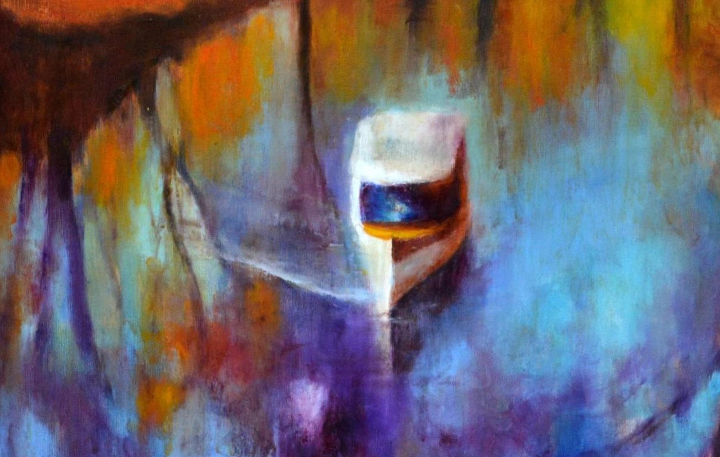 Golden season - Brown Interior Painting by Elena Lukina