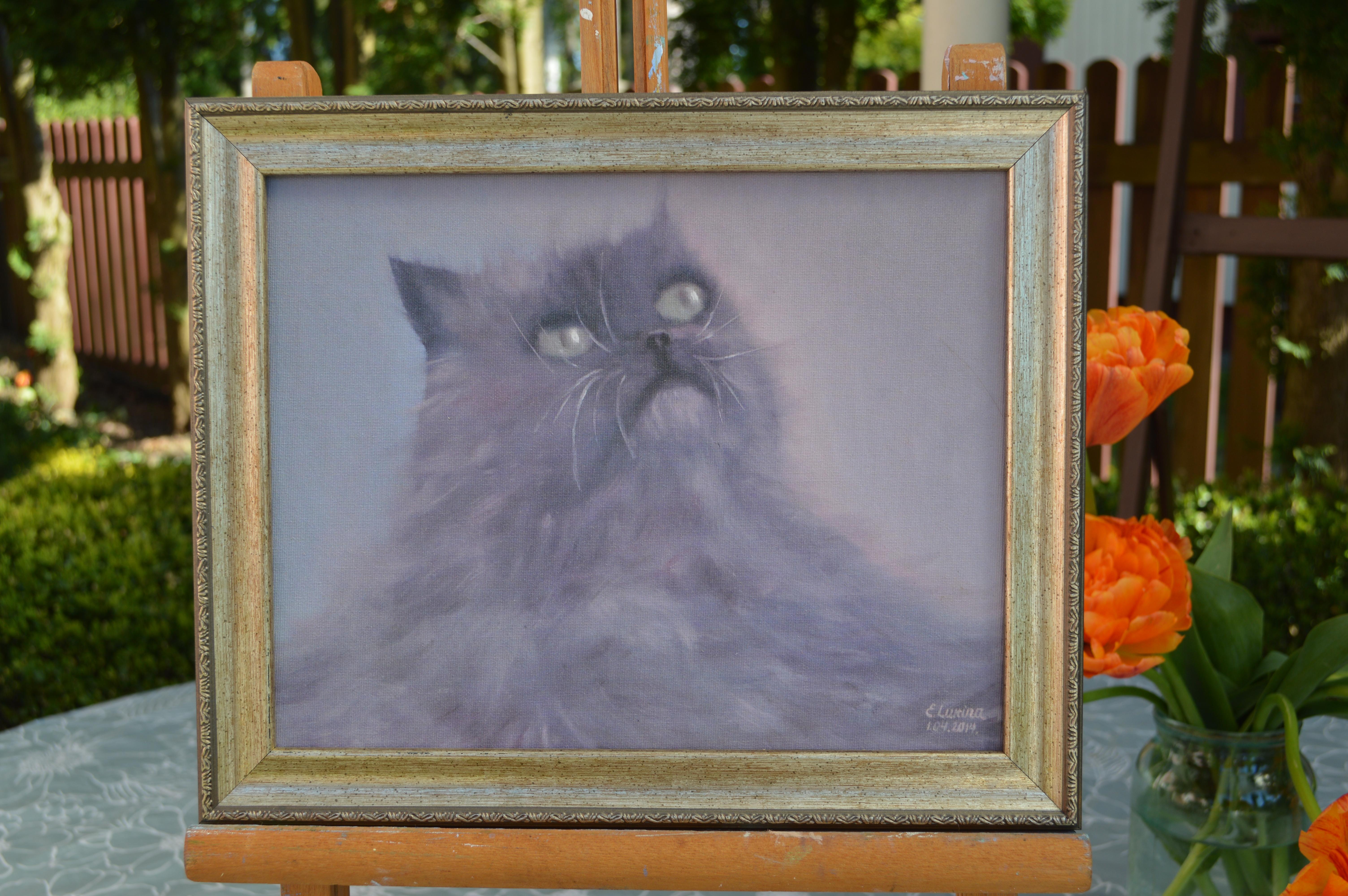 Gris esponjoso - Painting de Elena Lukina