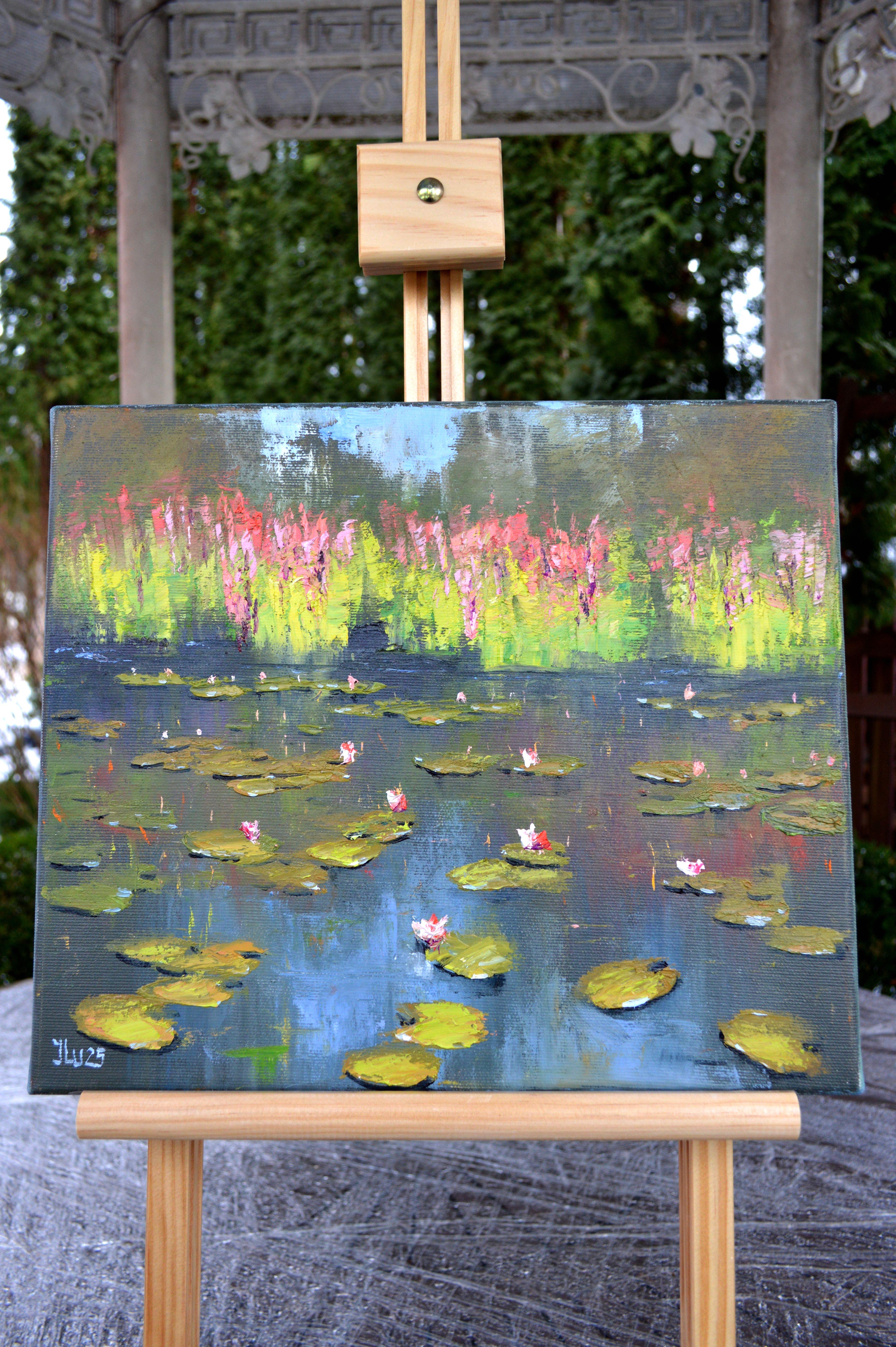 Green Pond - Painting by Elena Lukina