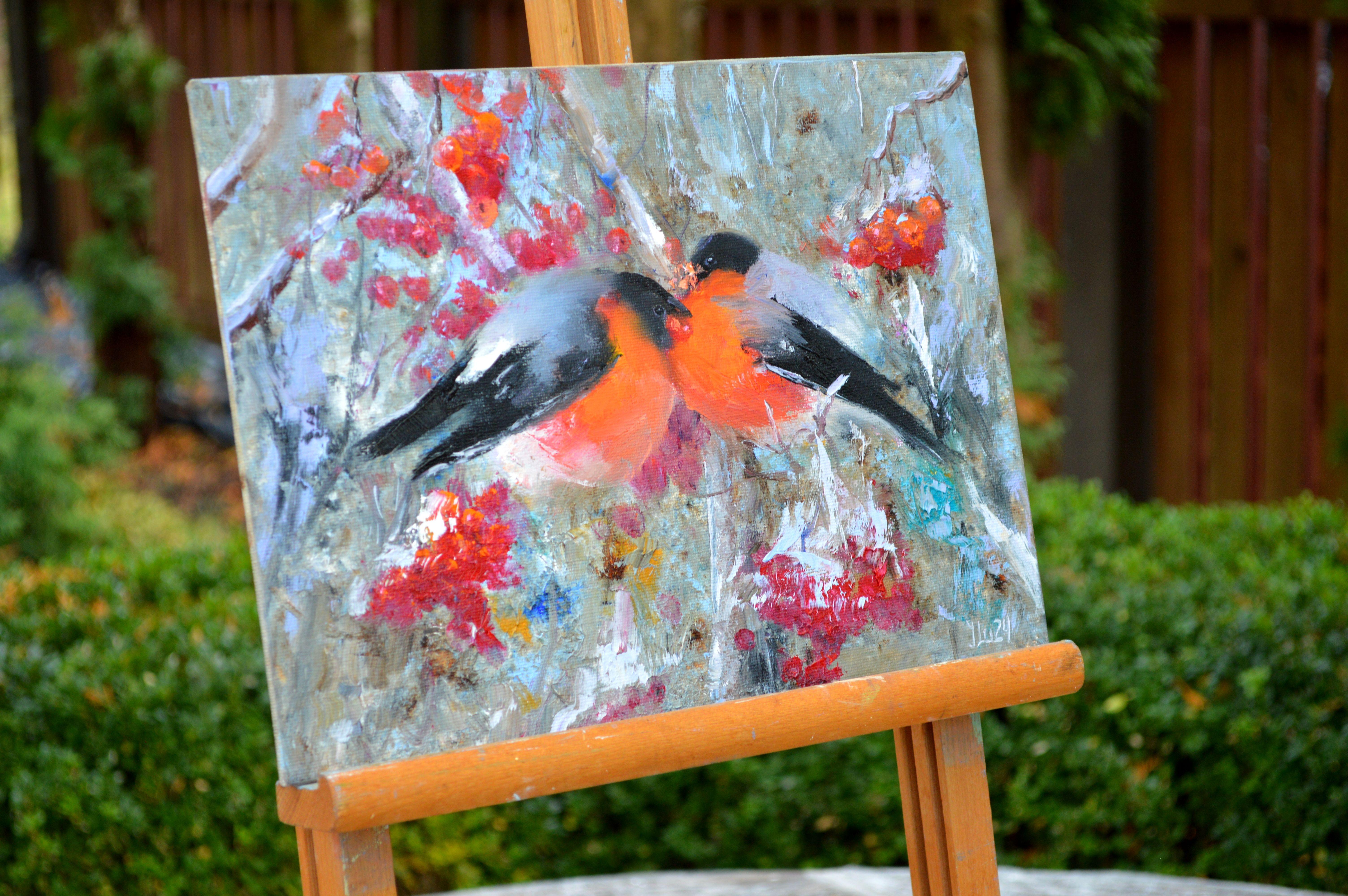 Camachuelos felices - Painting Expresionista de Elena Lukina