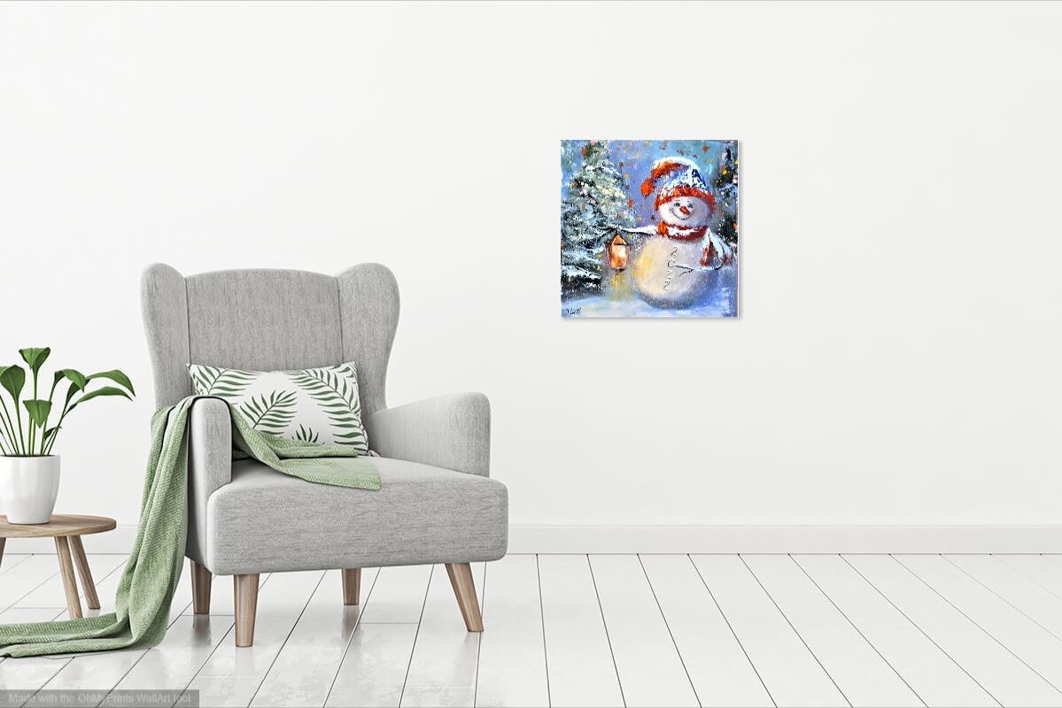 Happy snowman 30X30 For Sale 3